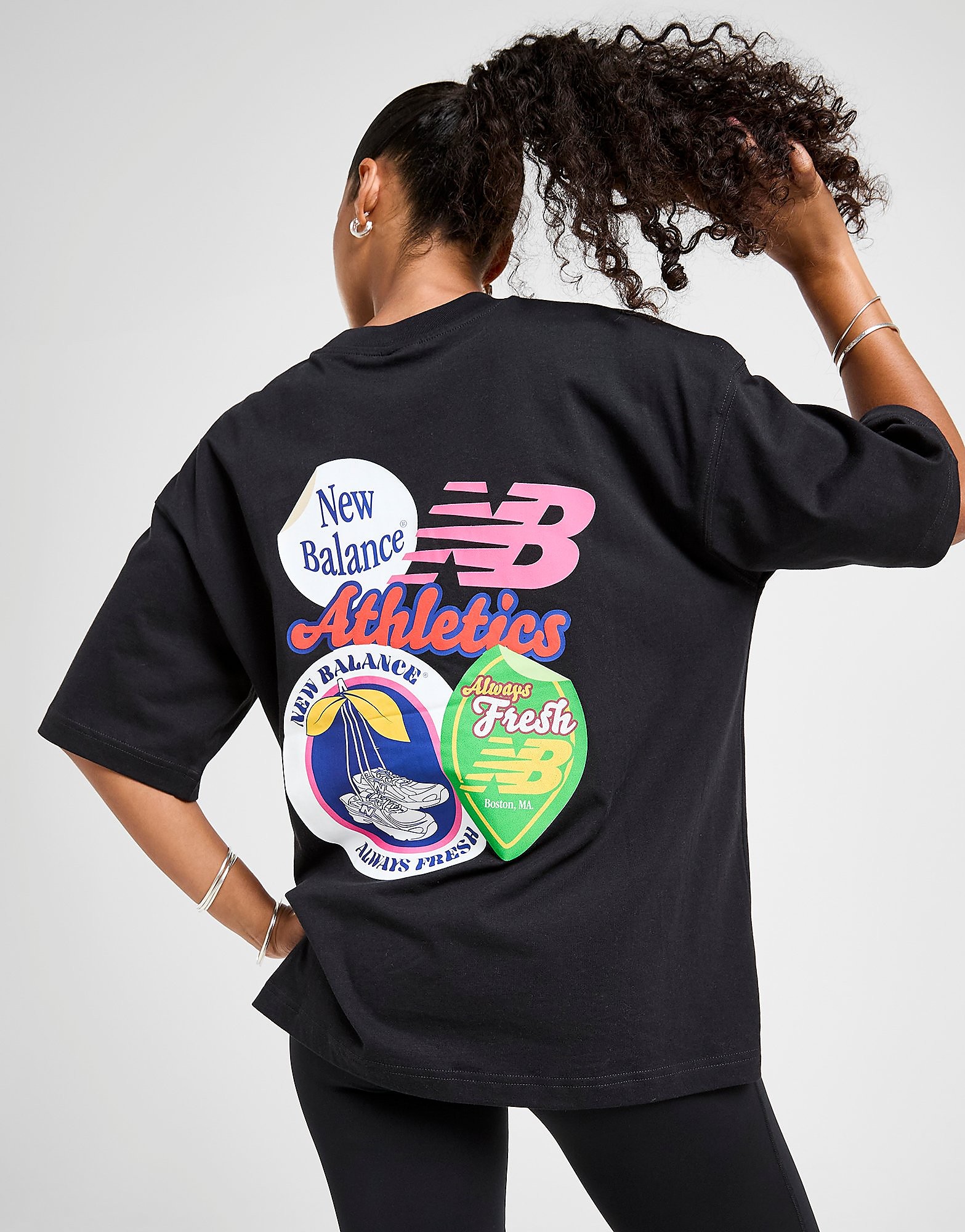New Balance Sticker Boyfriend Maglia