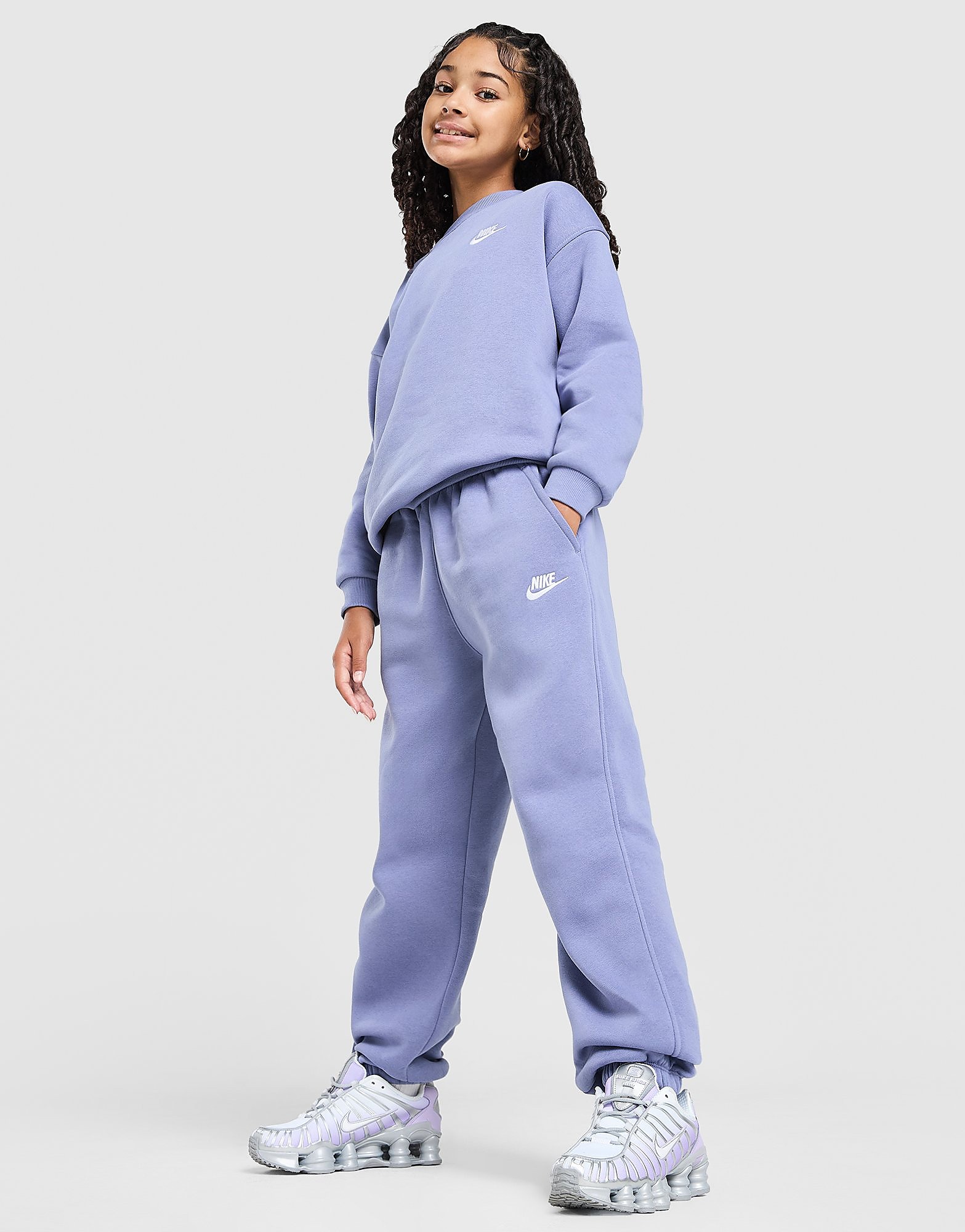 Nike Girls' Club Fleece Boyfriend Joggers Junior Platinum Platinum - vue 2