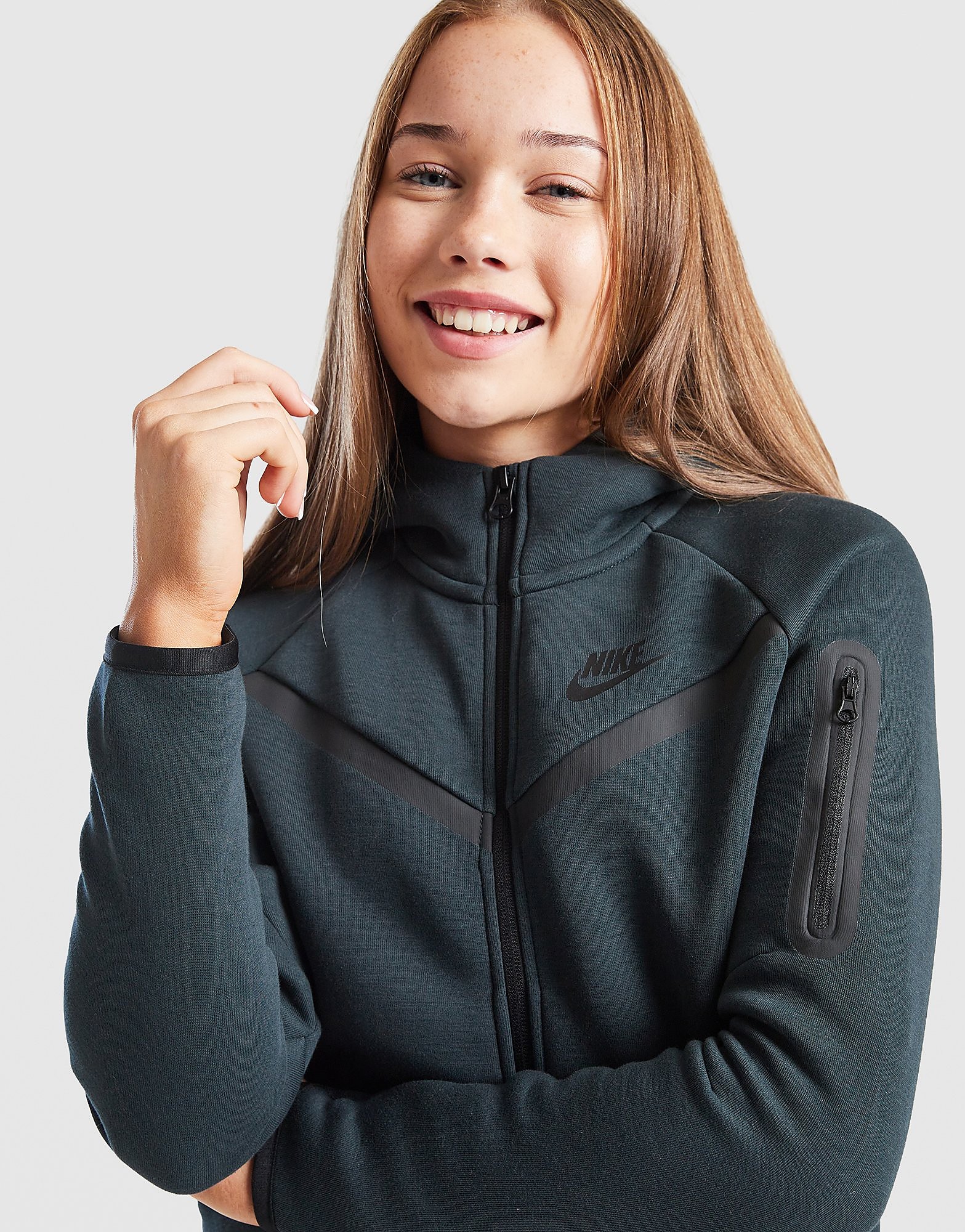 Nike Girls' Tech Fleece Full Zip Hoodie Junior - vue 3