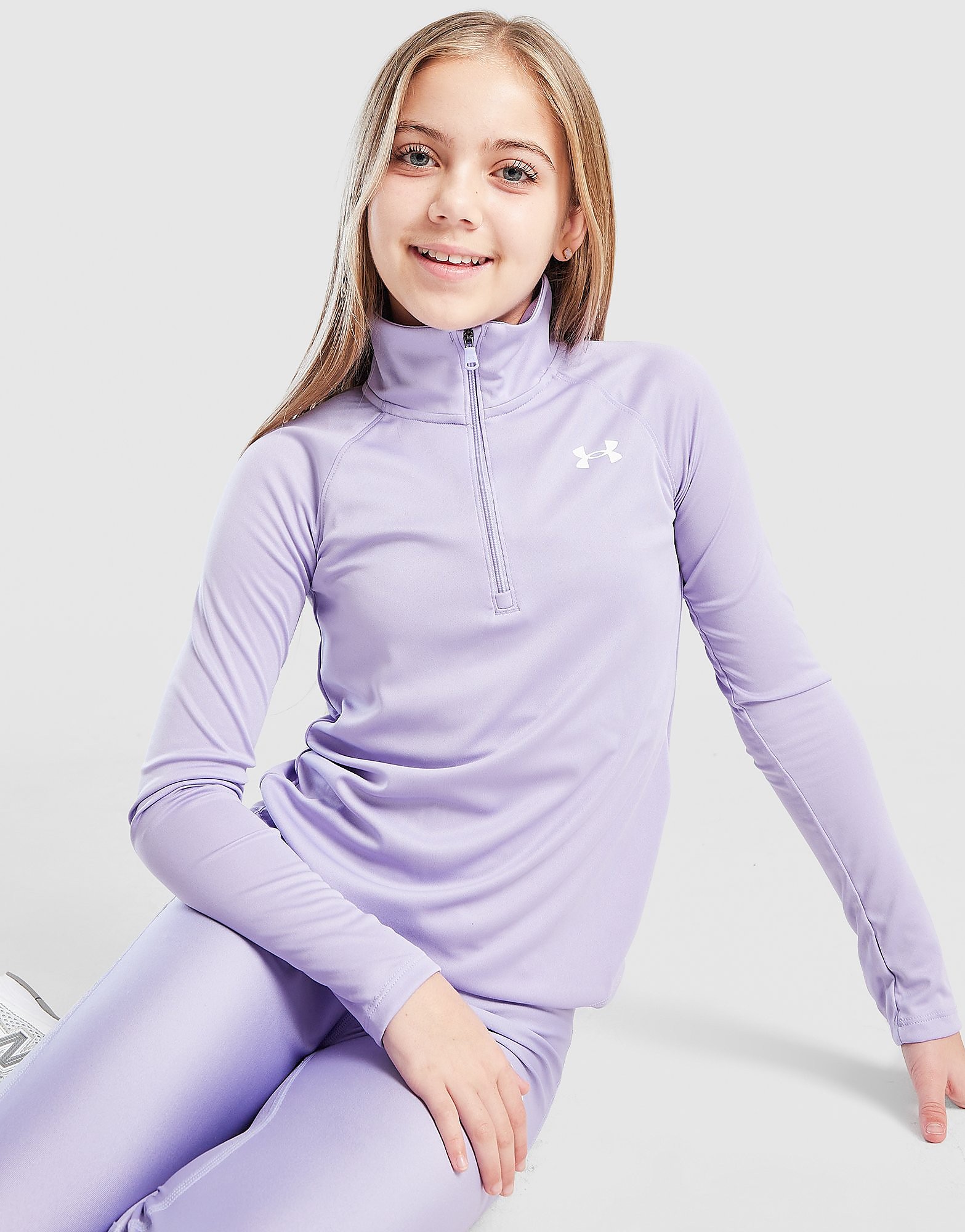 Under Armour Girls' Long Sleeve Wordmark Top Junior
