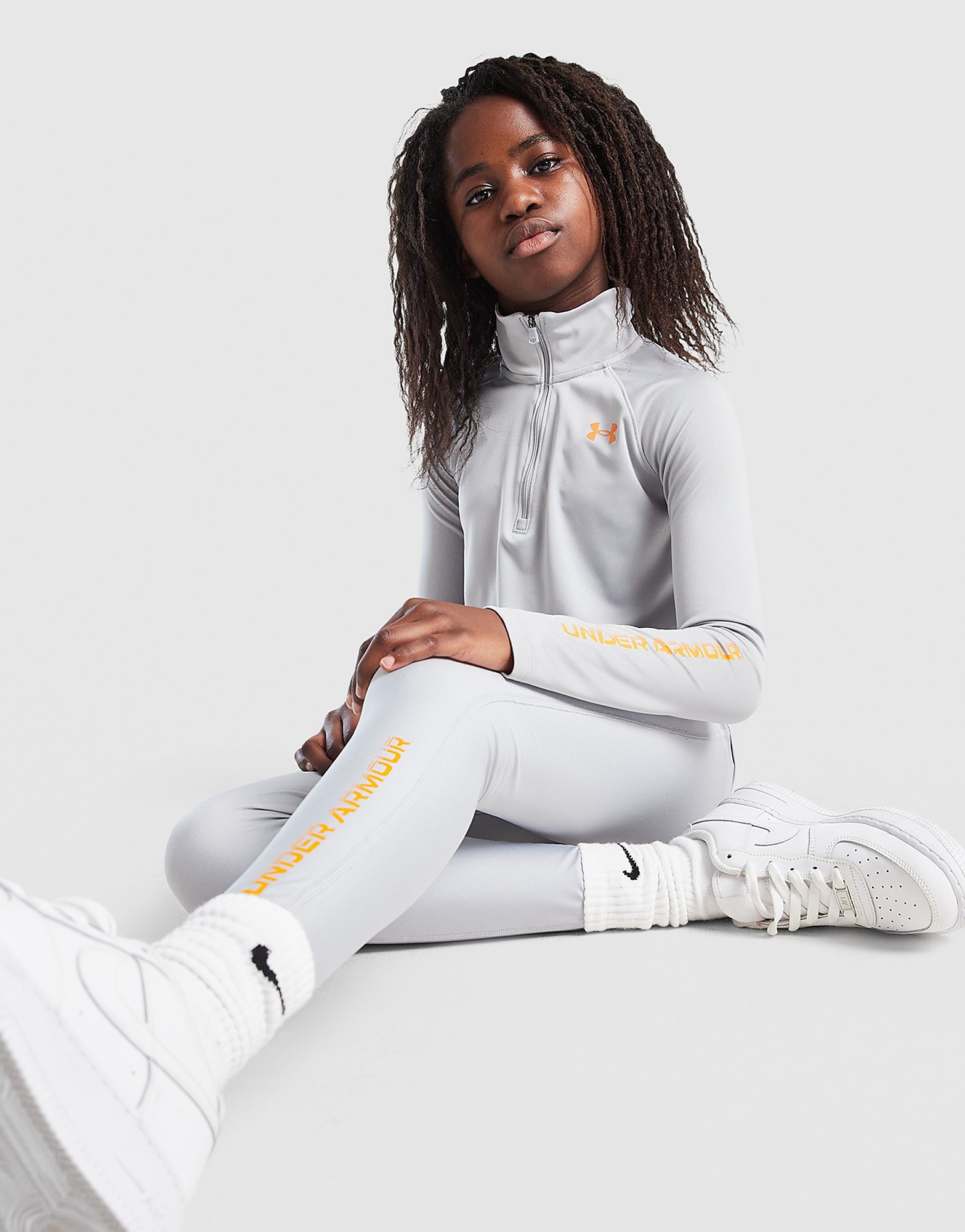 Under Armour Girls' Long Sleeve Wordmark Top Junior - vue 2