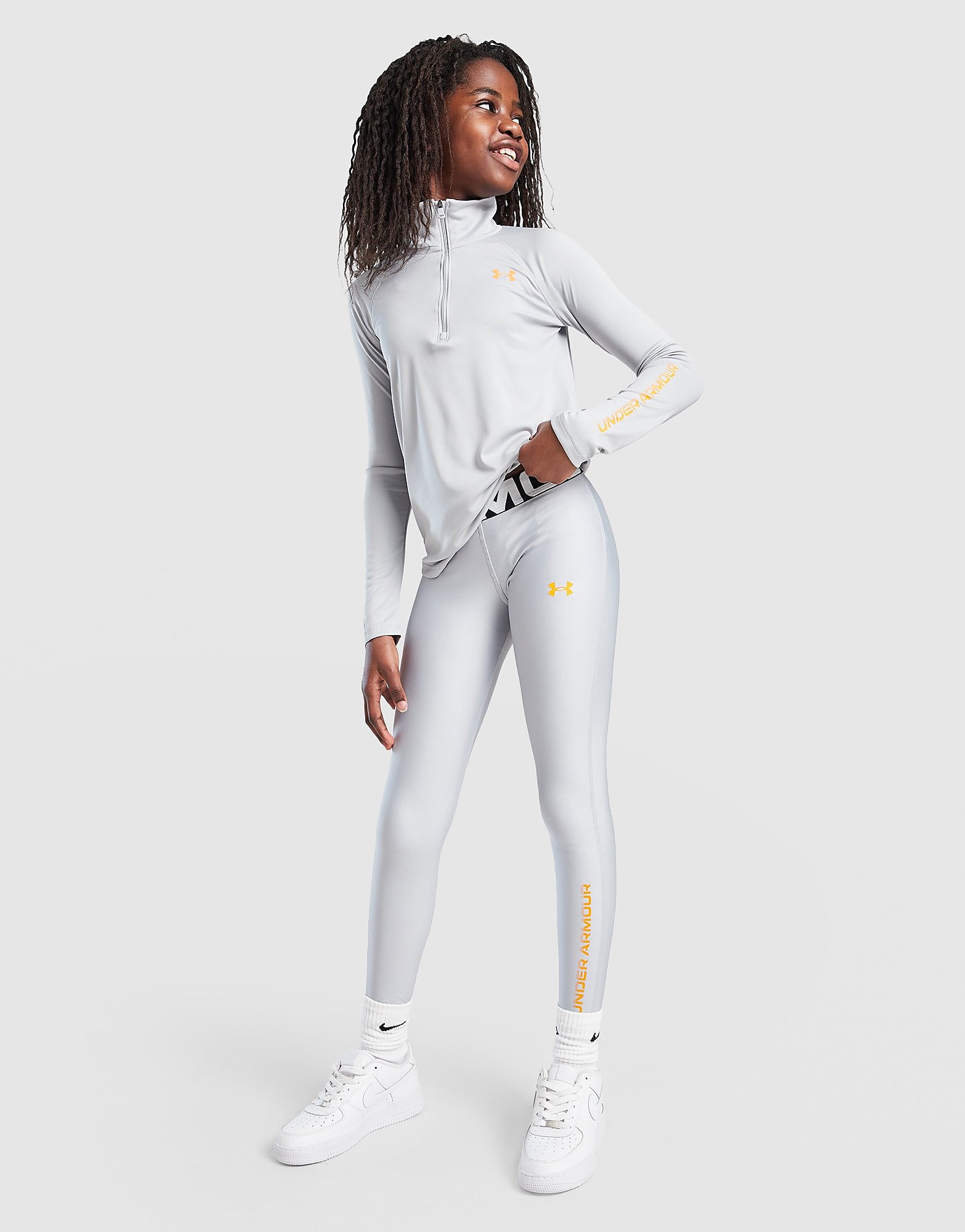 Under Armour Girls' HeatGear Wordmark Leggings Junior