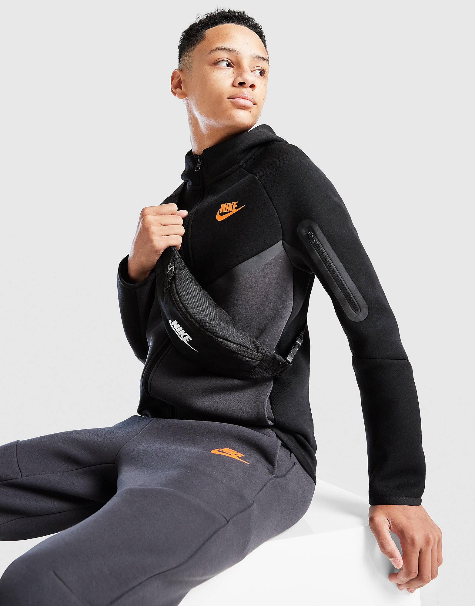 Nike Tech Colour Block Full Zip Hoodie Thunder Thunder