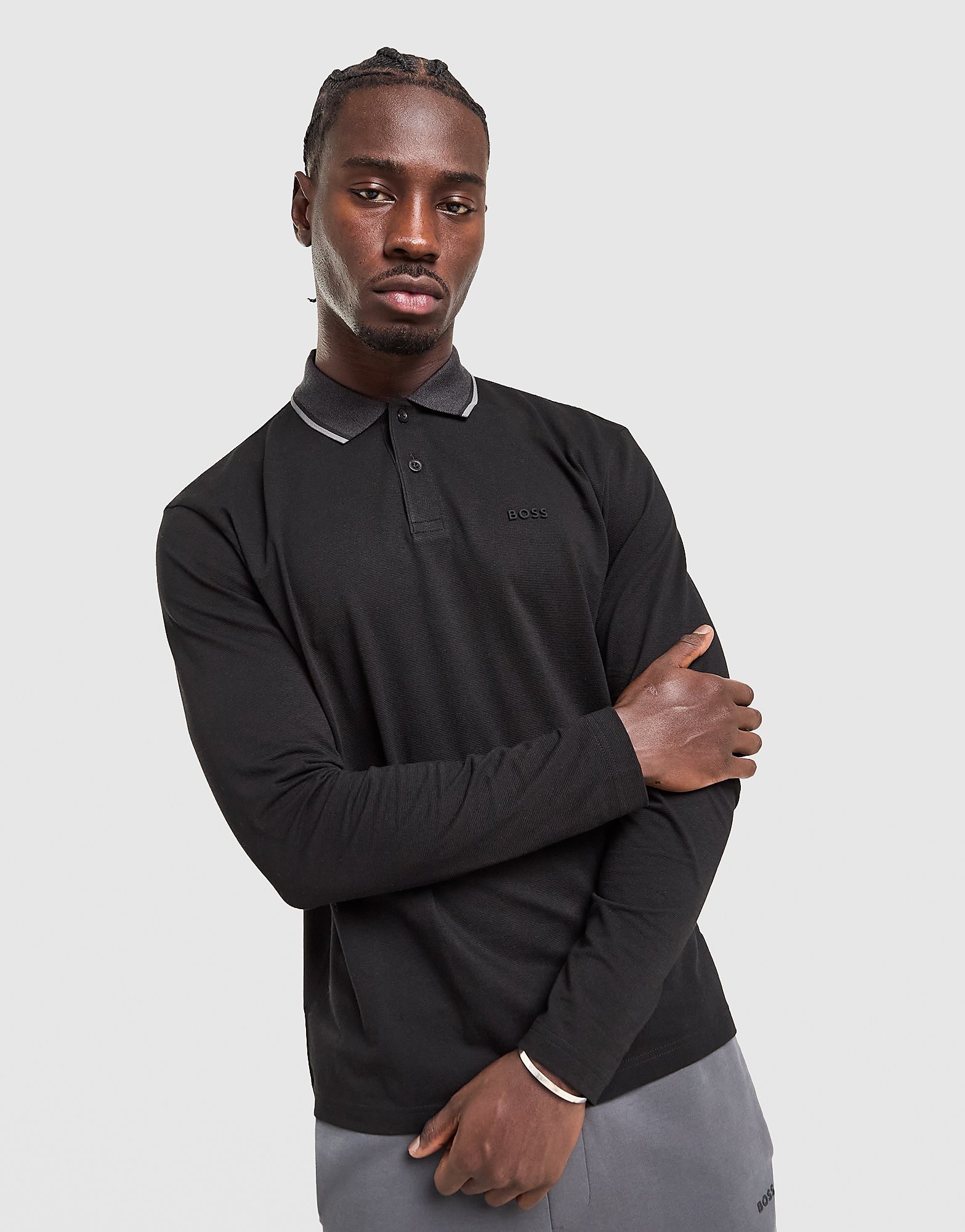 BOSS League Plisy Long Sleeve Polo Shirt