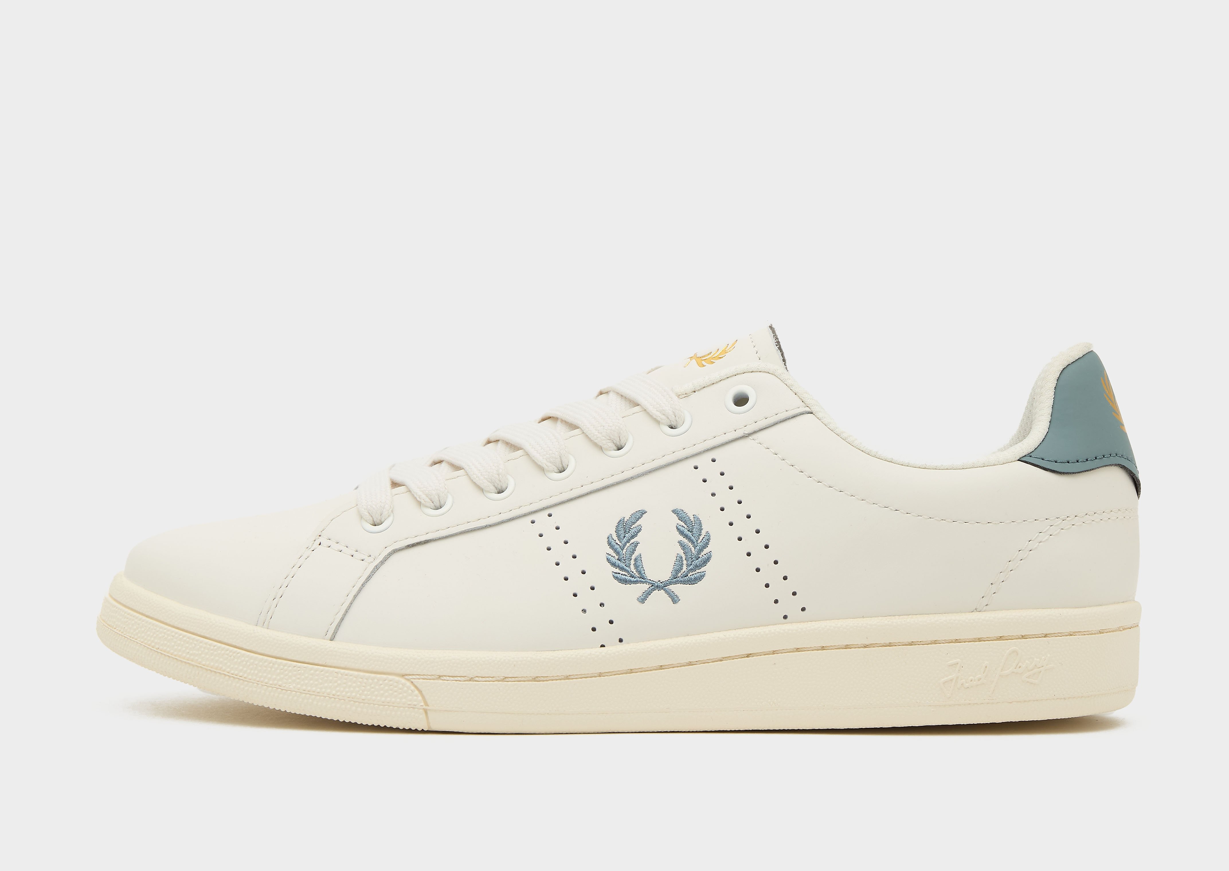 Fred Perry B721 Cuir Cream Marl Cream Marl