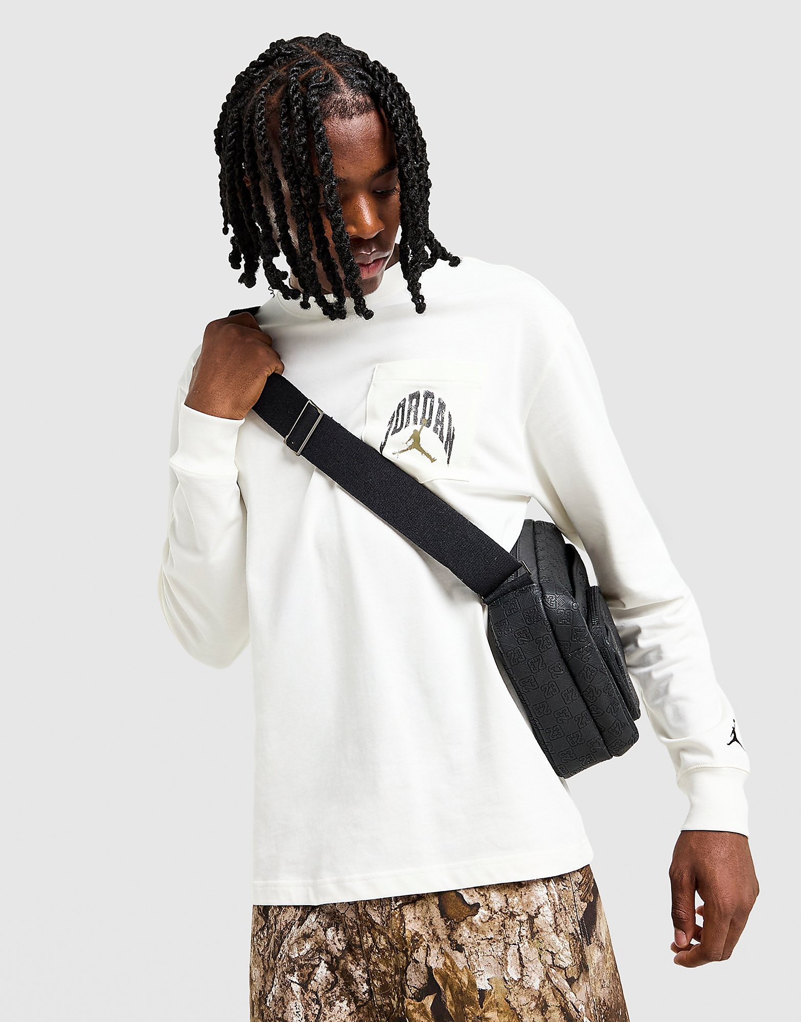 Jordan Pocket Long Sleeve T Shirt Ghiacchio Ice Ghiacchio Ice