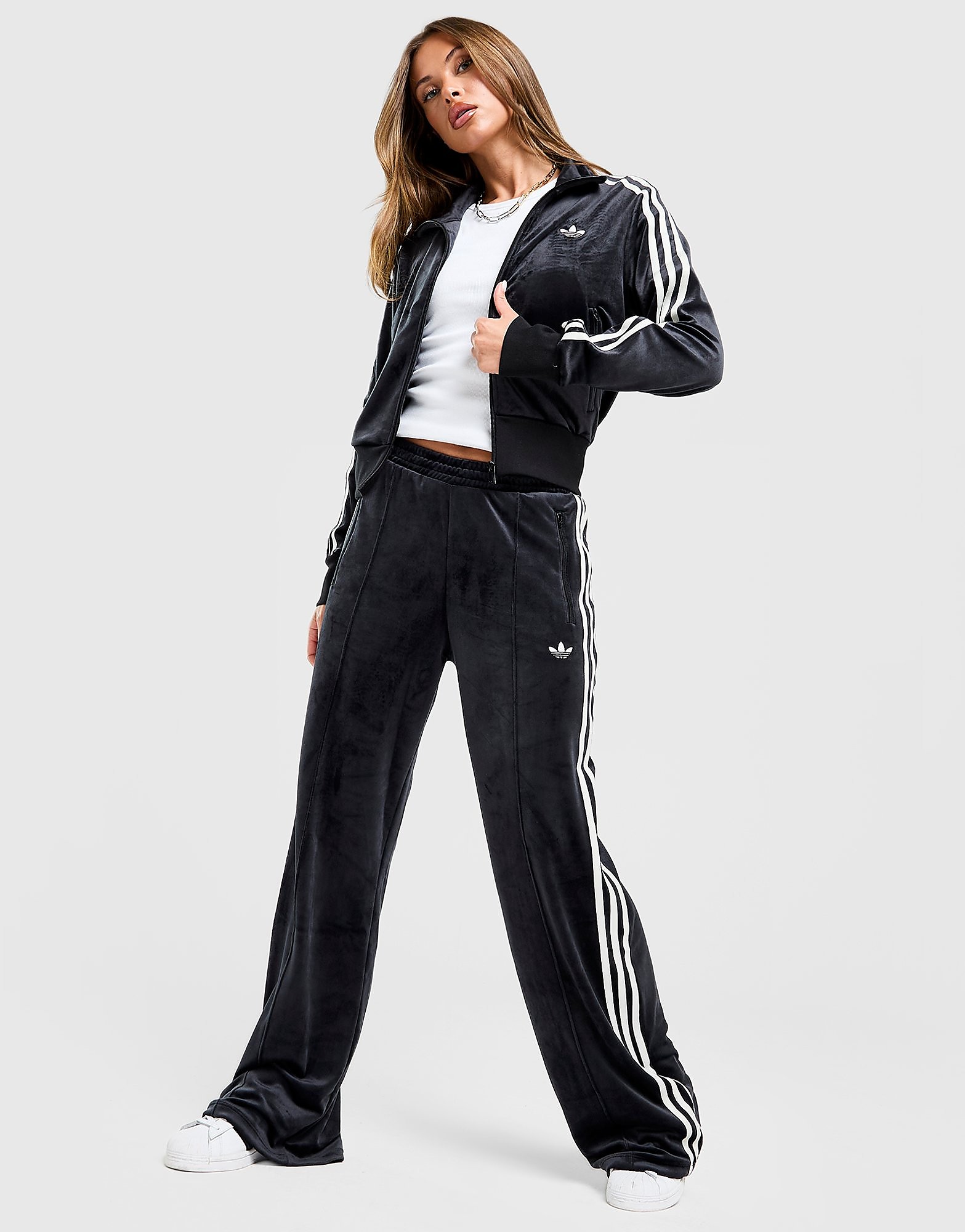 adidas Originals Velour 3 Stripes Track Pants - vue 2