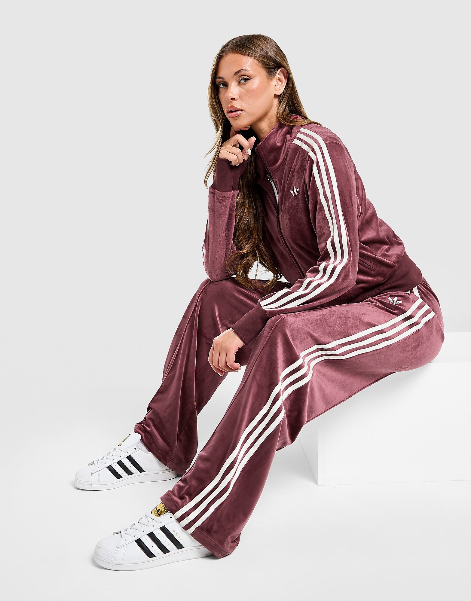 adidas Originals Velour 3 Stripes Track Pants