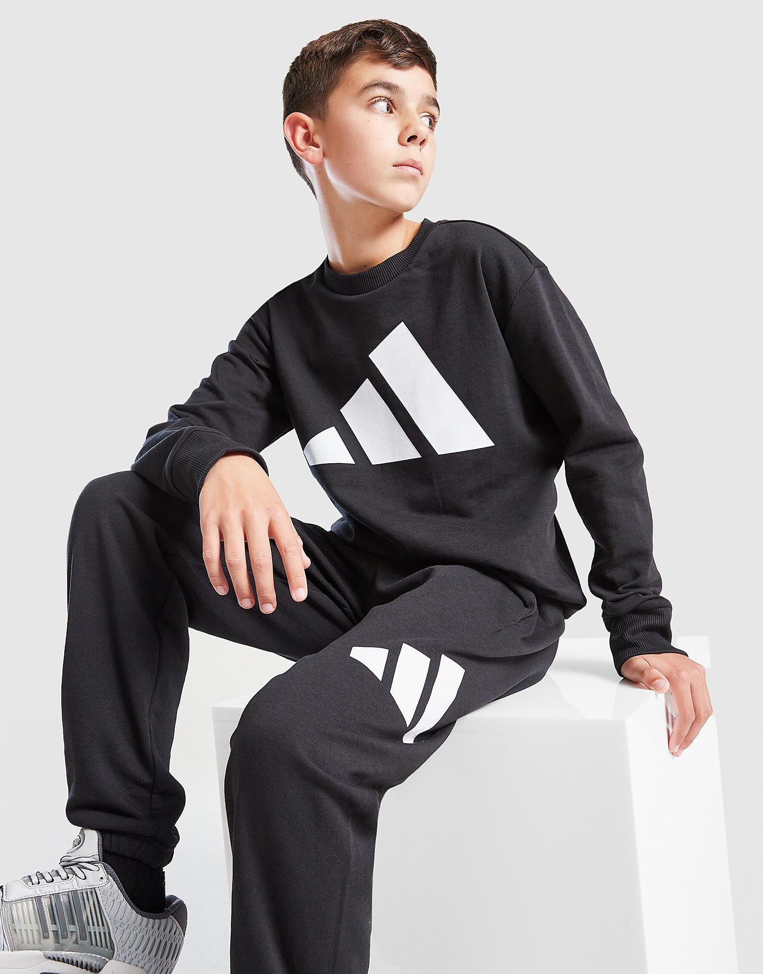 adidas Badge of Sport Large Logo Tracksuit Junior