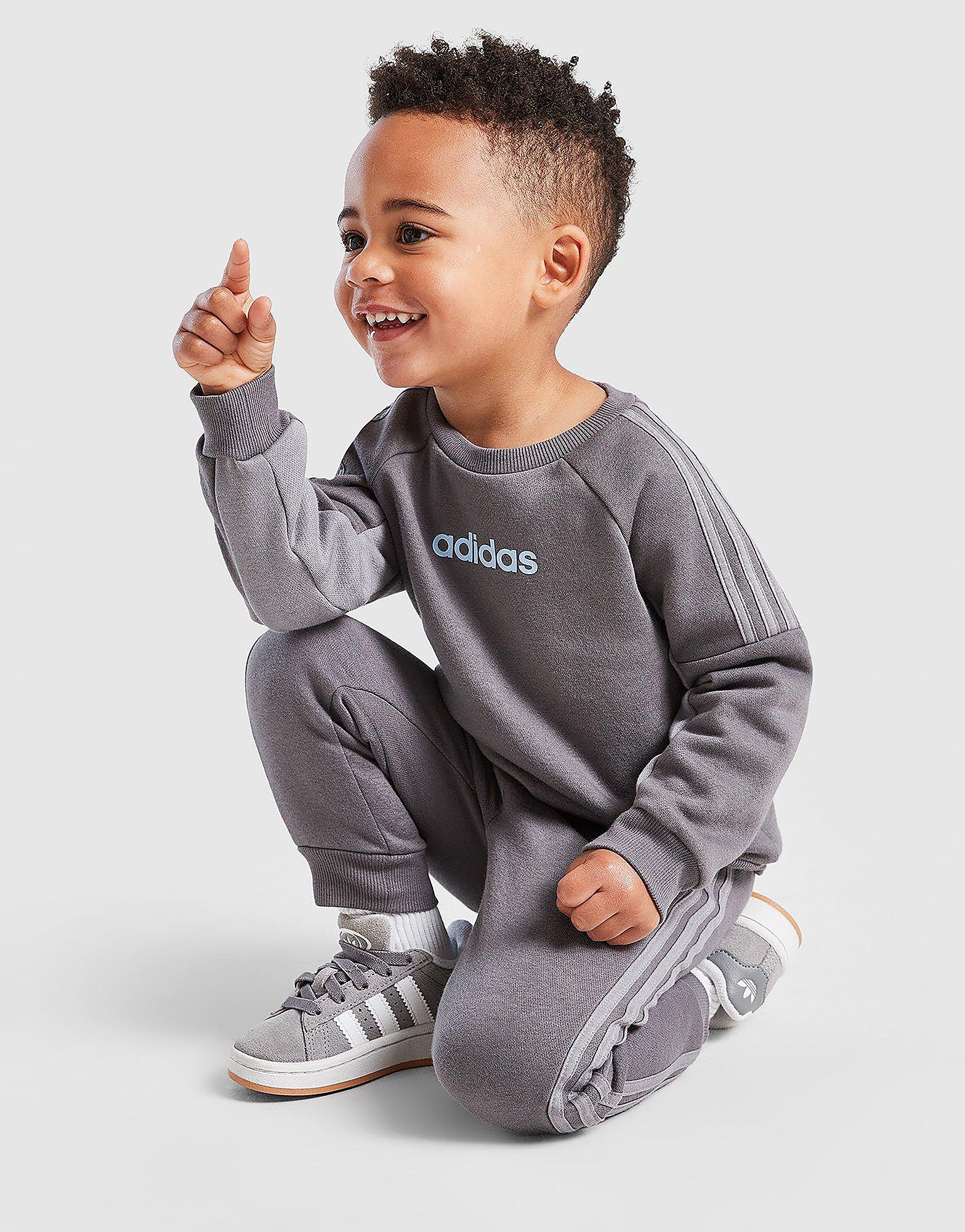 adidas Colour Block Linear Crew Tracksuit Infant