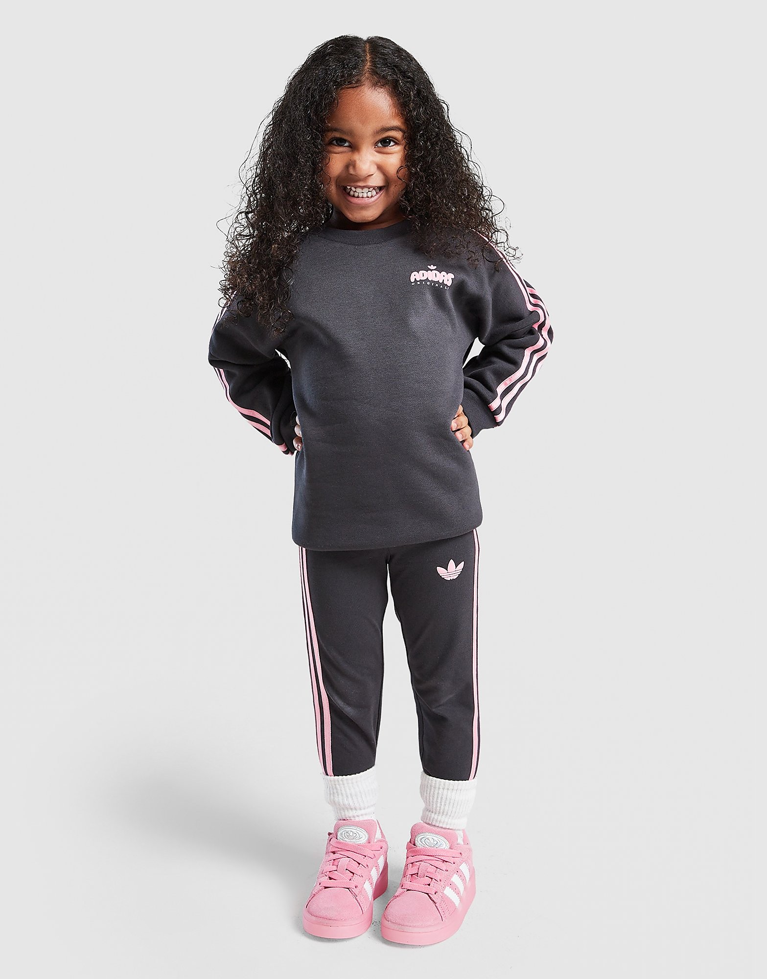 adidas Originals Girls' Bubble Crew Tracksuit Infant - vue 2