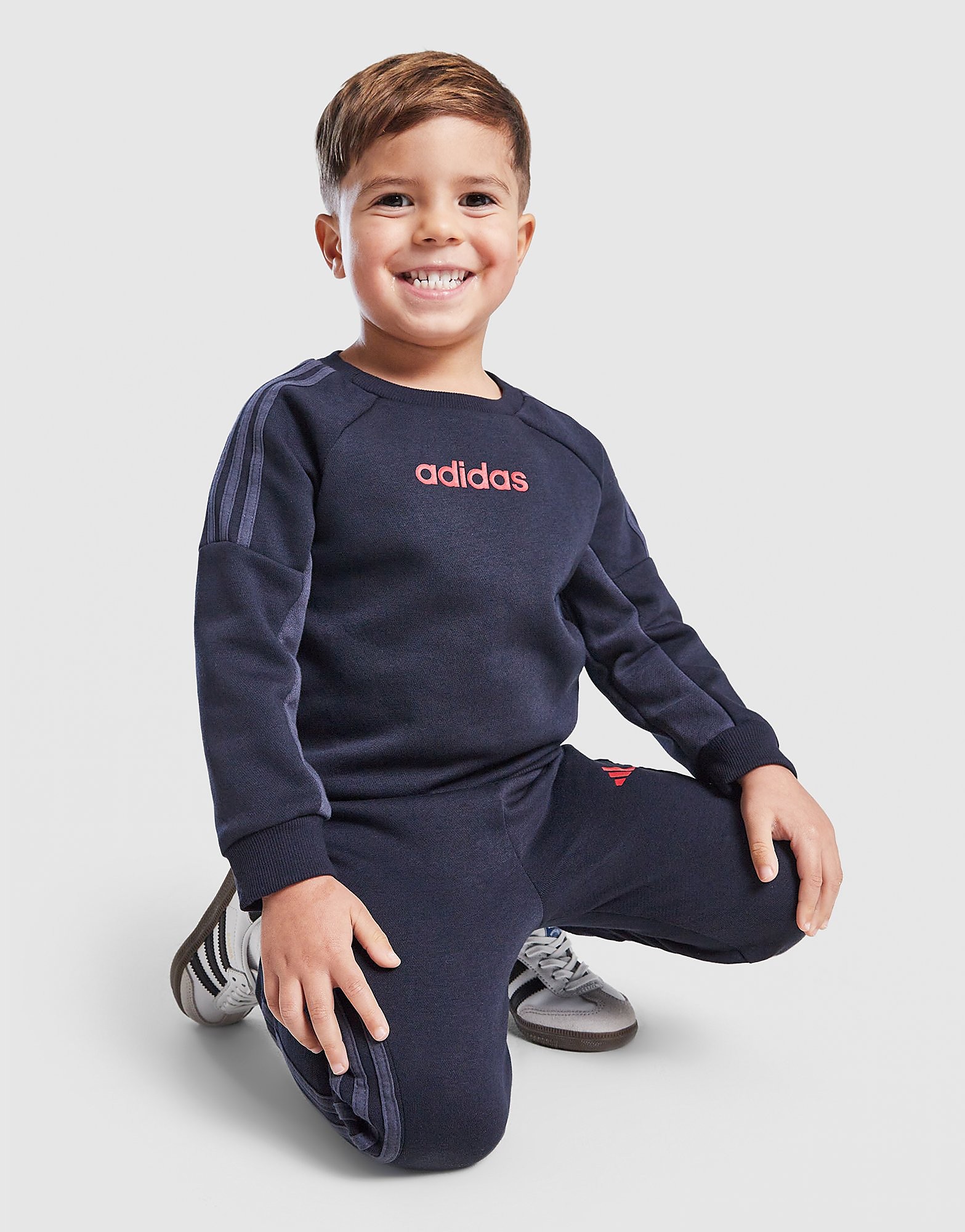 adidas Colour Block Linear Crew Tracksuit Infant - vue 2