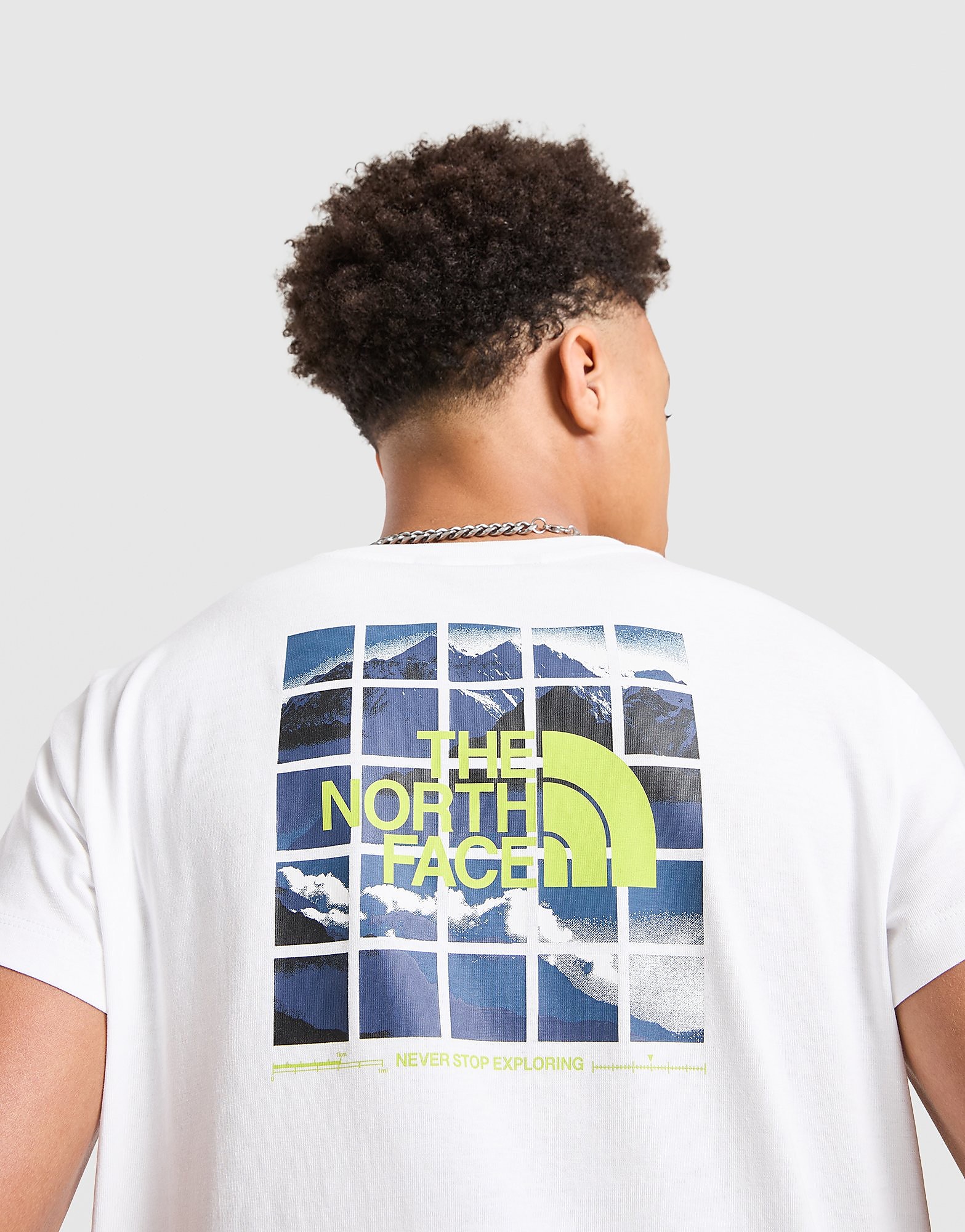 The North Face Maglia Mountain Tile Junior, bianco