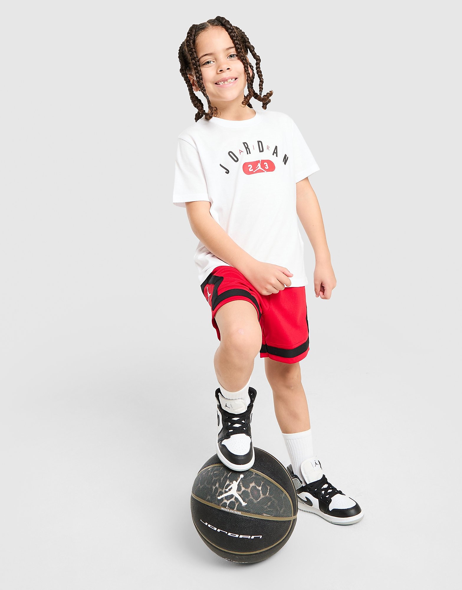 Jordan Diamond T-Shirt/Shorts Children, Bianco-image
