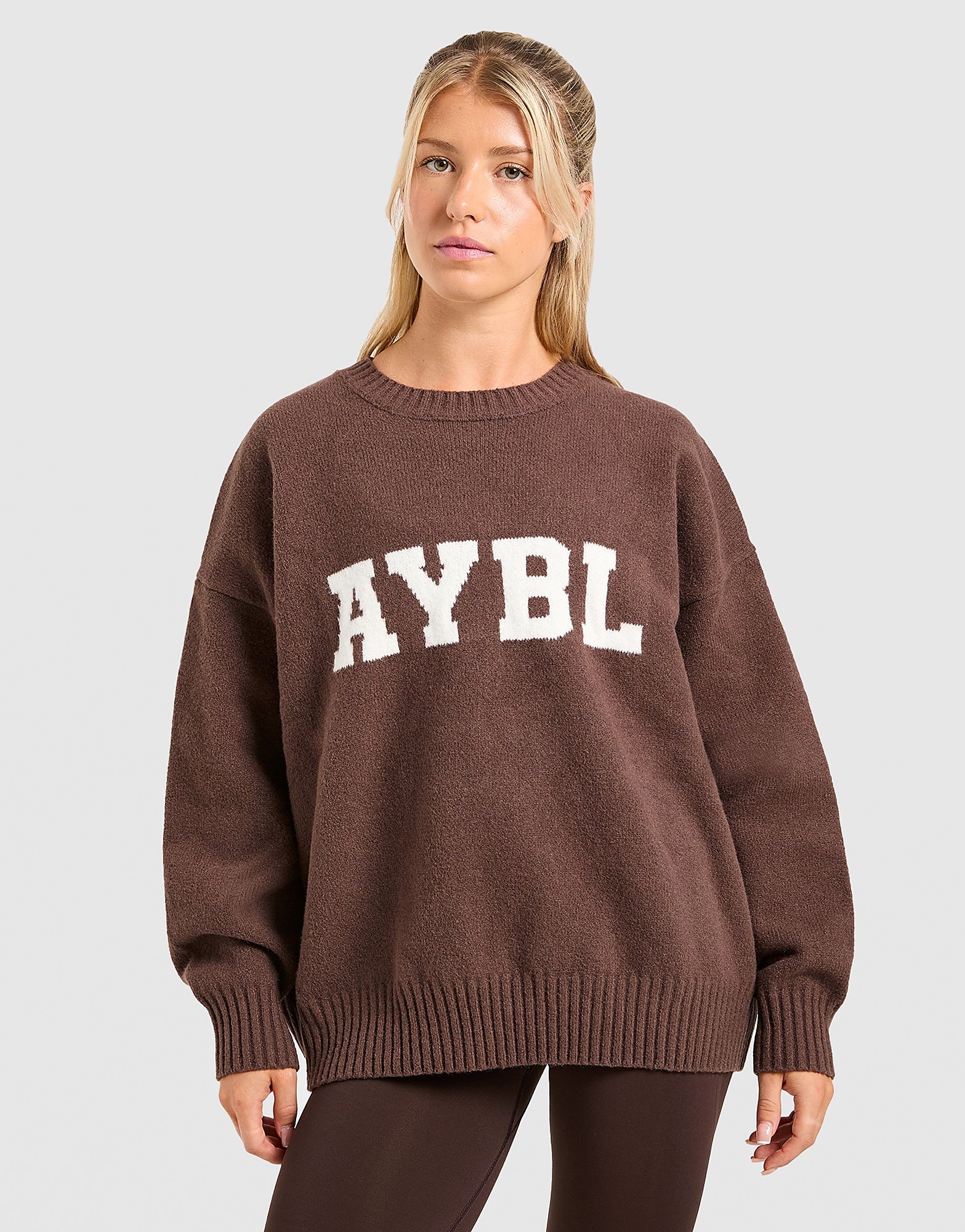 AYBL Varsity Knitted Crew Sweatshirt Maron Maron