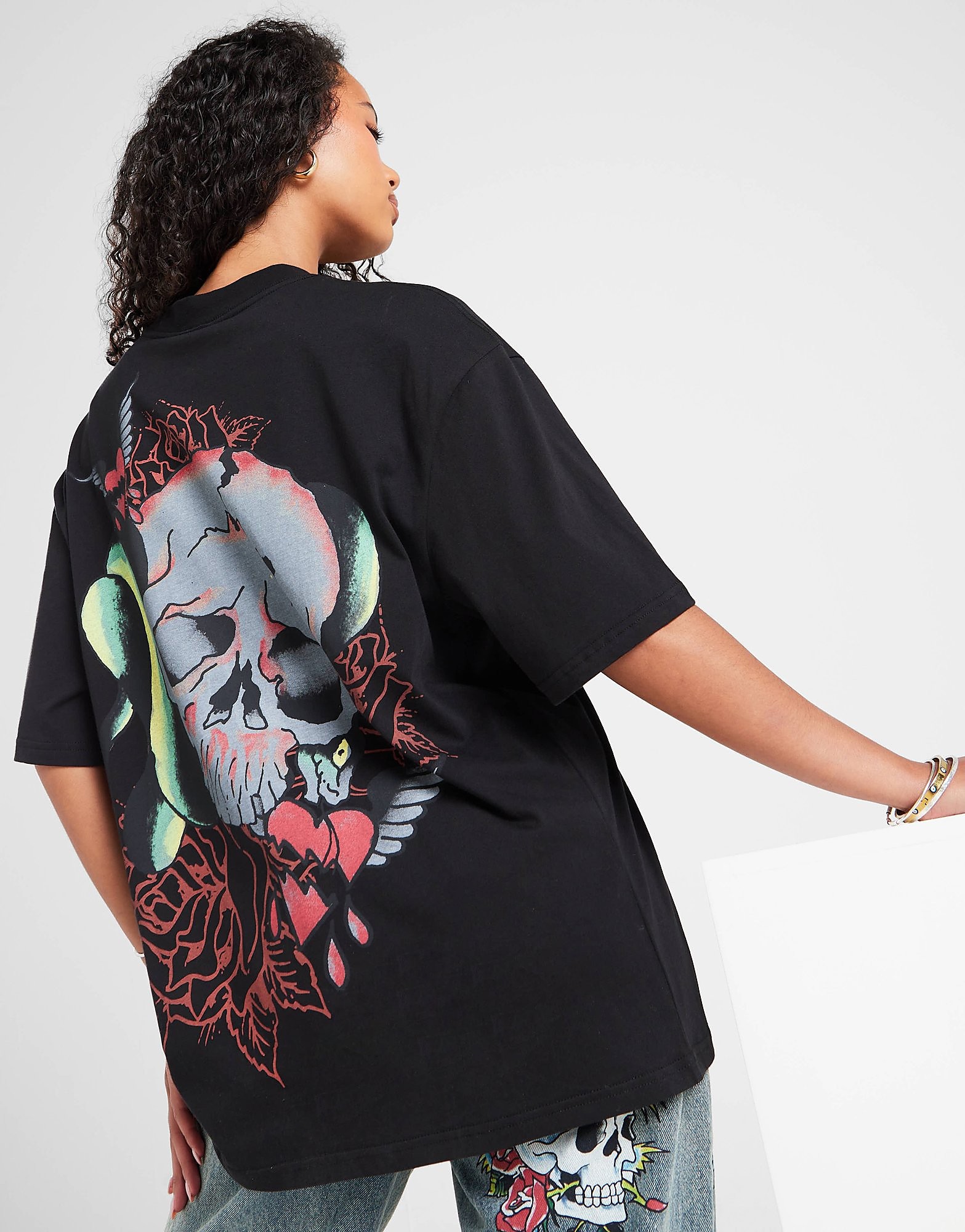 Ed Hardy Snake Skull Boyfriend T Shirt