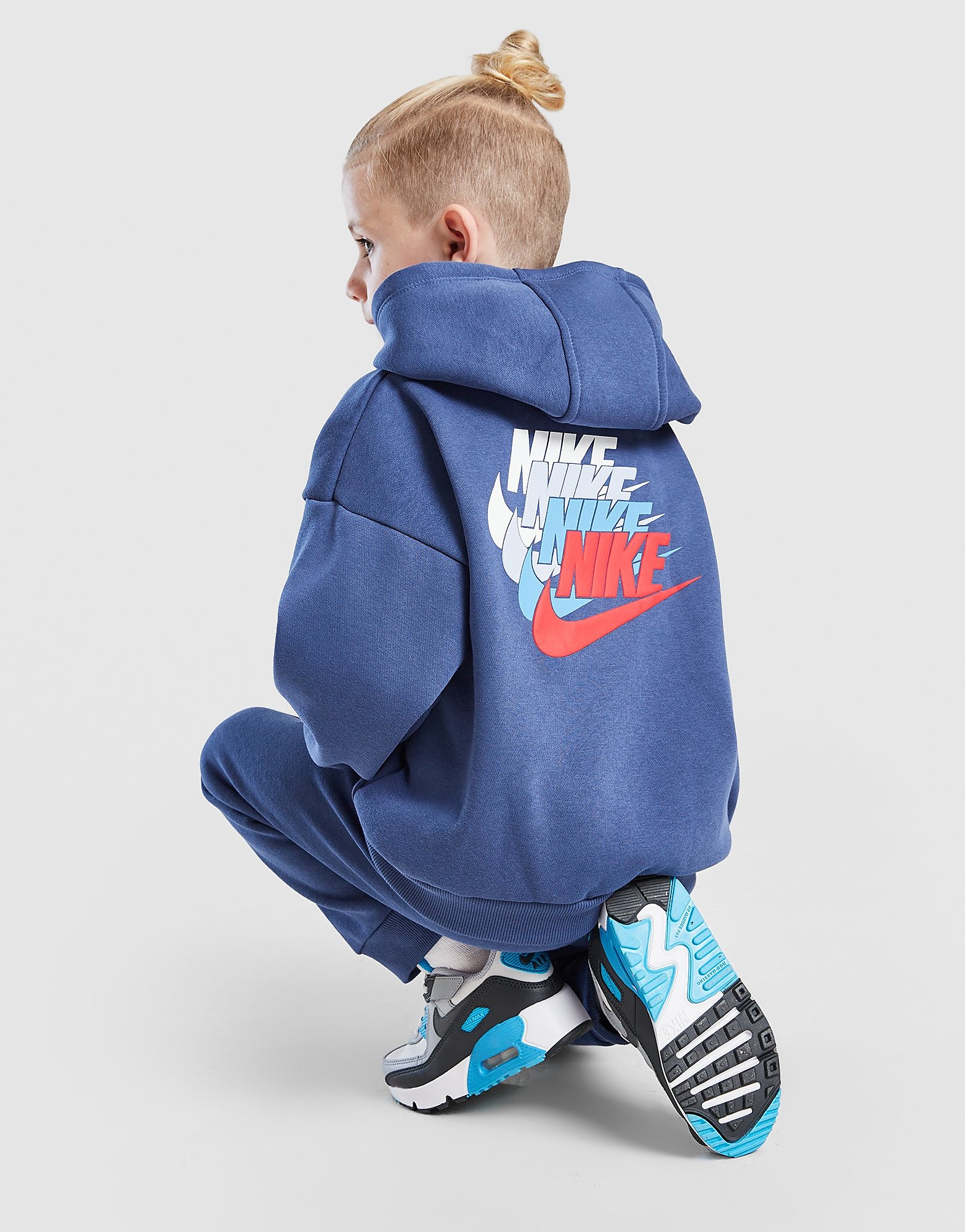 Nike Repeat Swoosh Overhead Hoodie Tracksuit Children