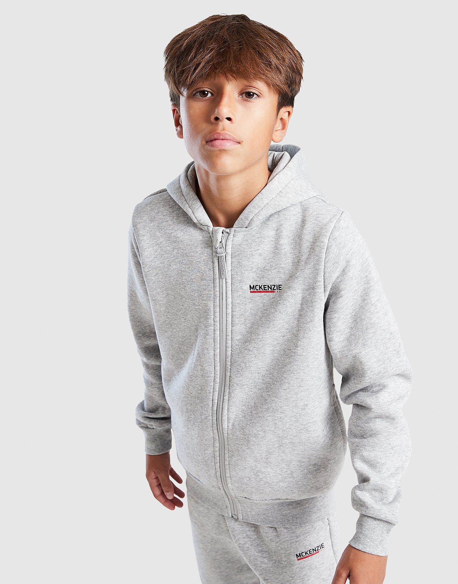 Essential Full Zip Hoodie Kinder, Grau - unisex - Size: 8-10Y