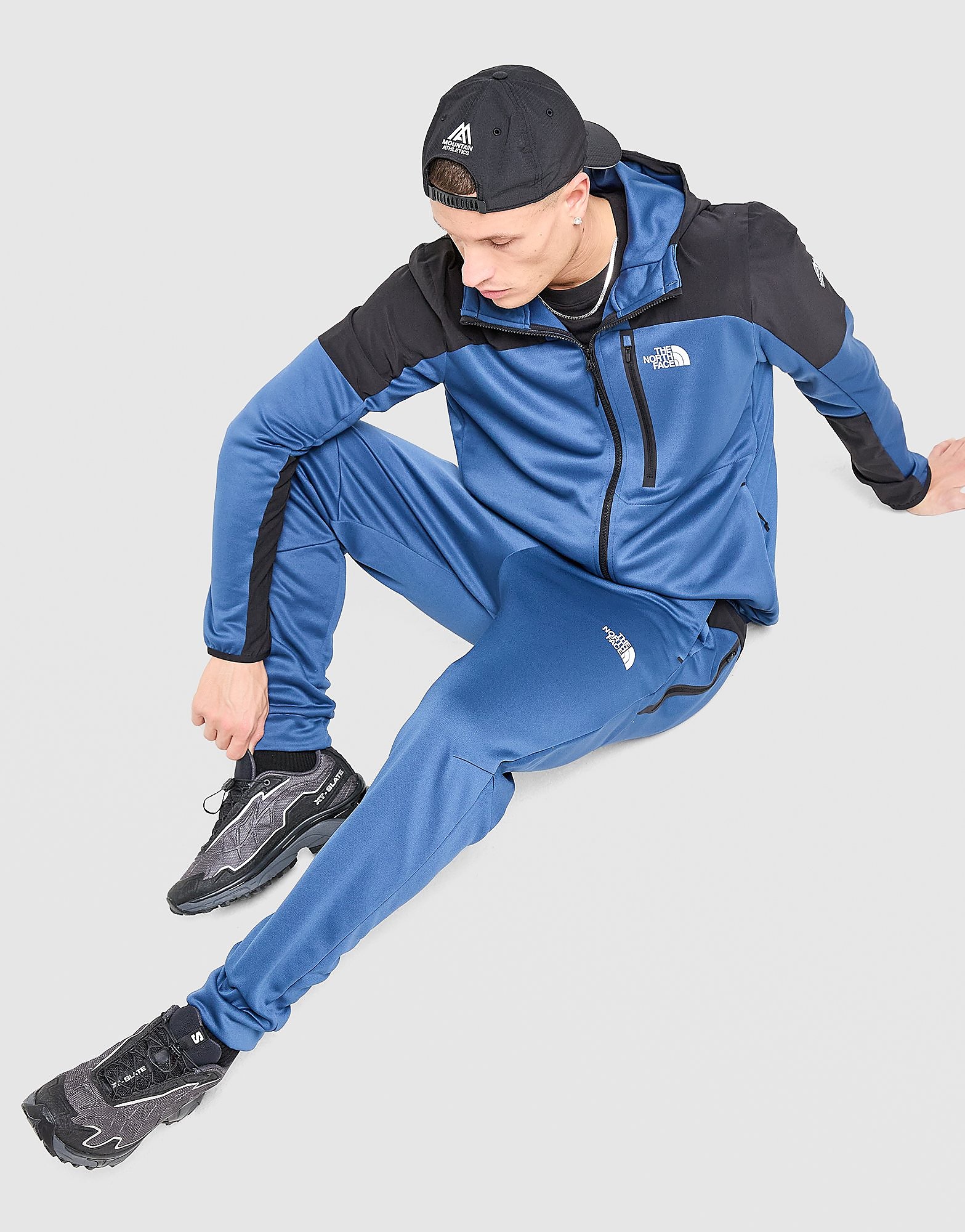 The North Face Pantaloni Track Poly Mountain Athletics, blu