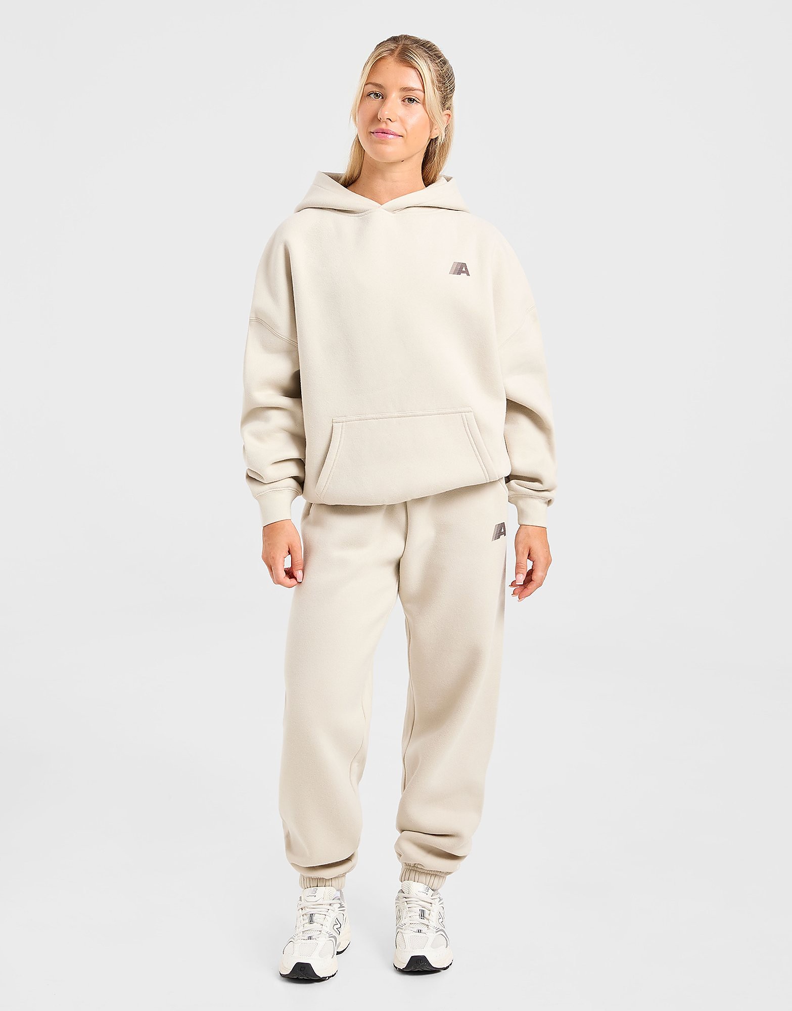 AYBL Retro Athletics Oversized Hoodie Cream Marl Cream Marl