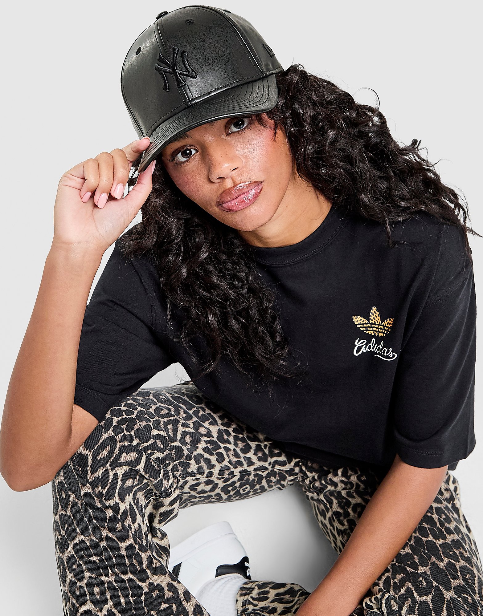 MLB New York Yankees 9FORTY Pleather Cap - Damen, Schwarz - female - Size: One Size