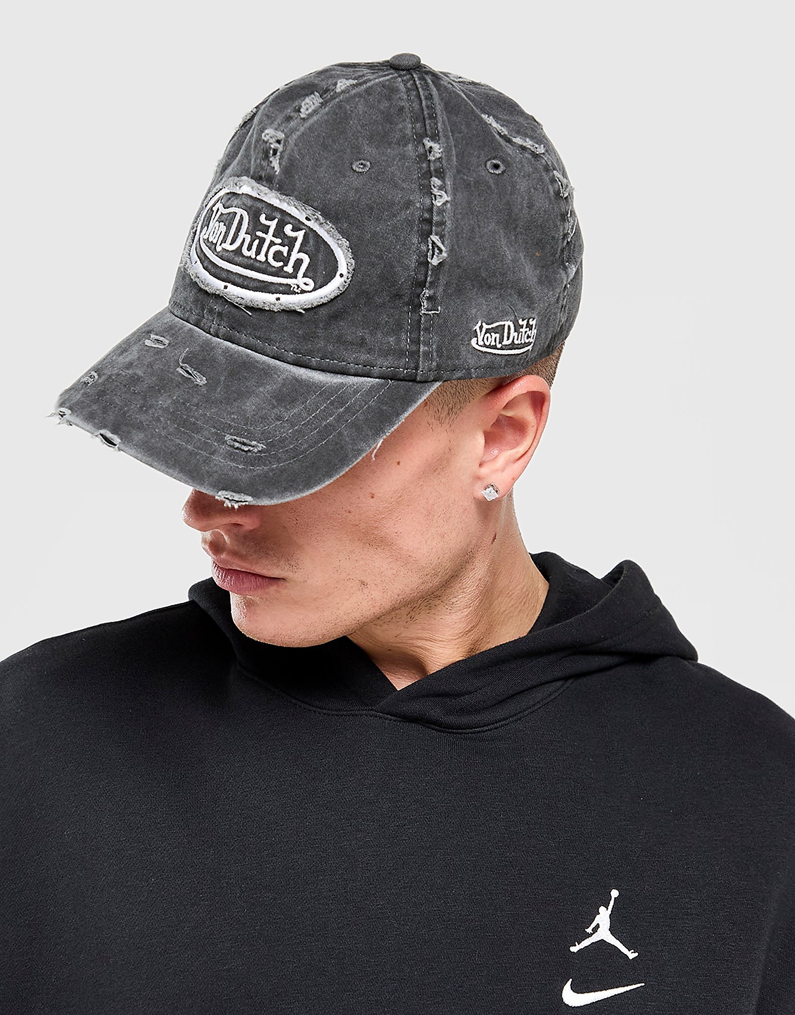 Von Dutch Cappellino Dad Distressed, grigio