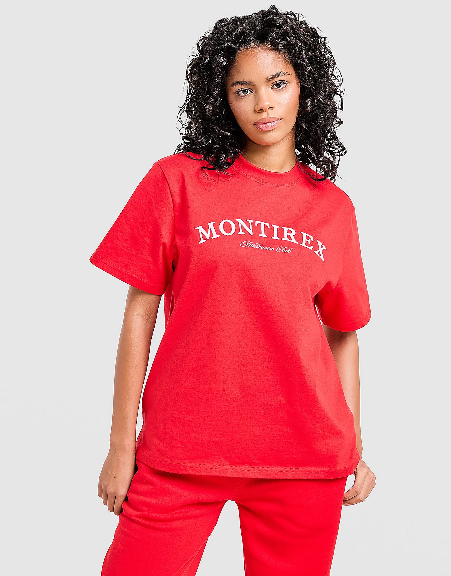 MONTIREX Athleisure Club Boyfriend T-Shirt, rosso