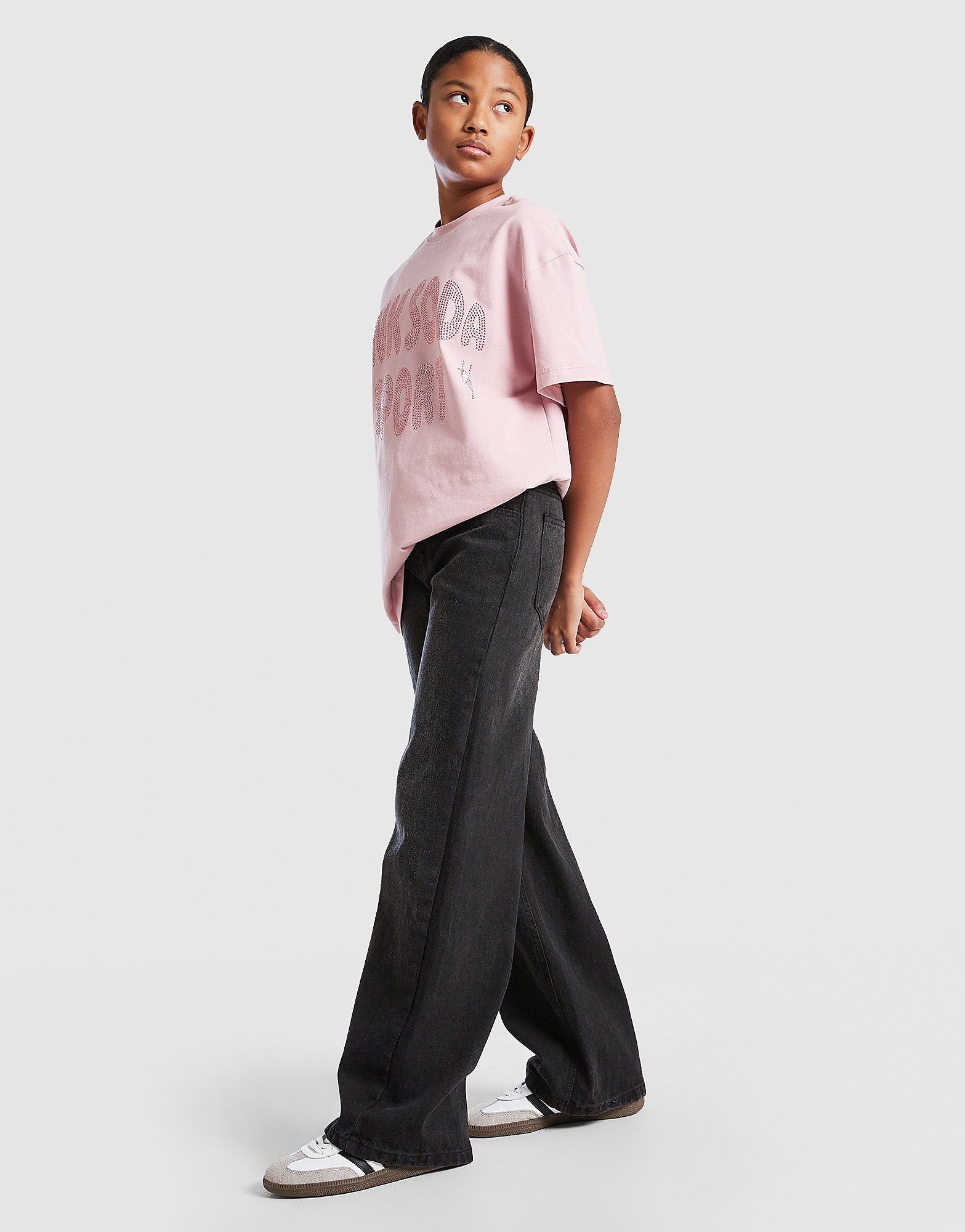 Pink Soda Sport Jeans Bambina Junior, nero