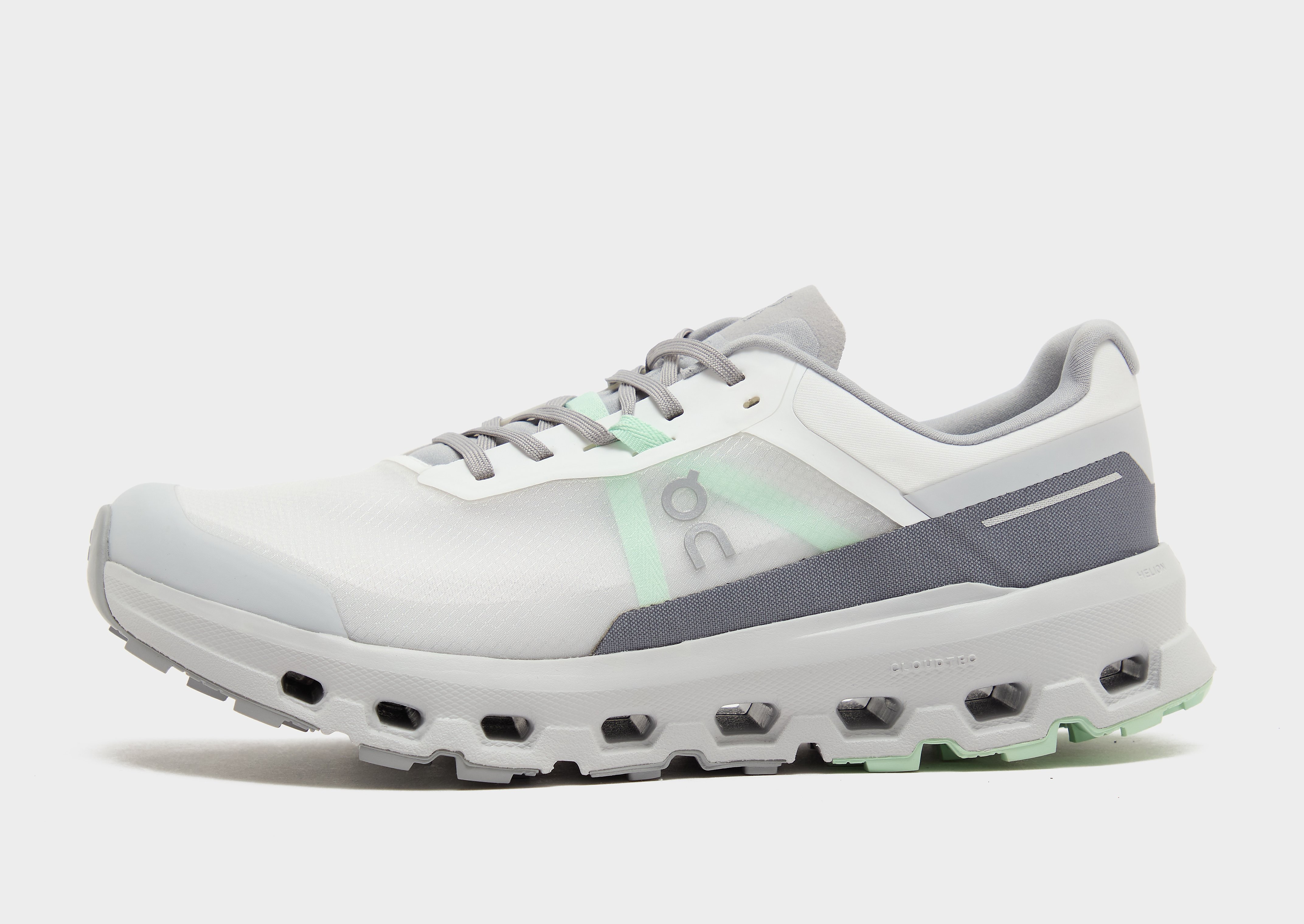 On Running Cloudvista herensneaker grijs, groen en wit