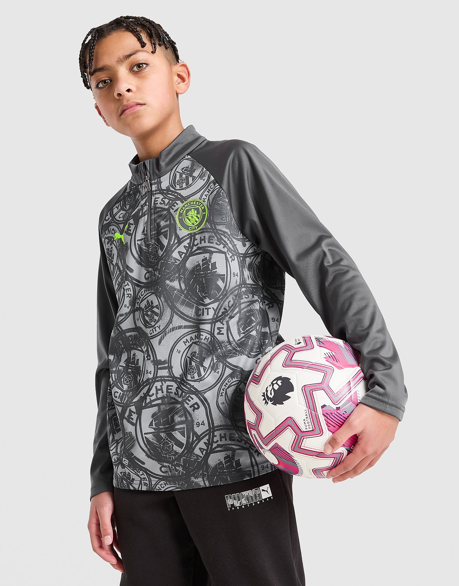 PUMA Maglia Warm Up Manchester City FC Junior, grigio