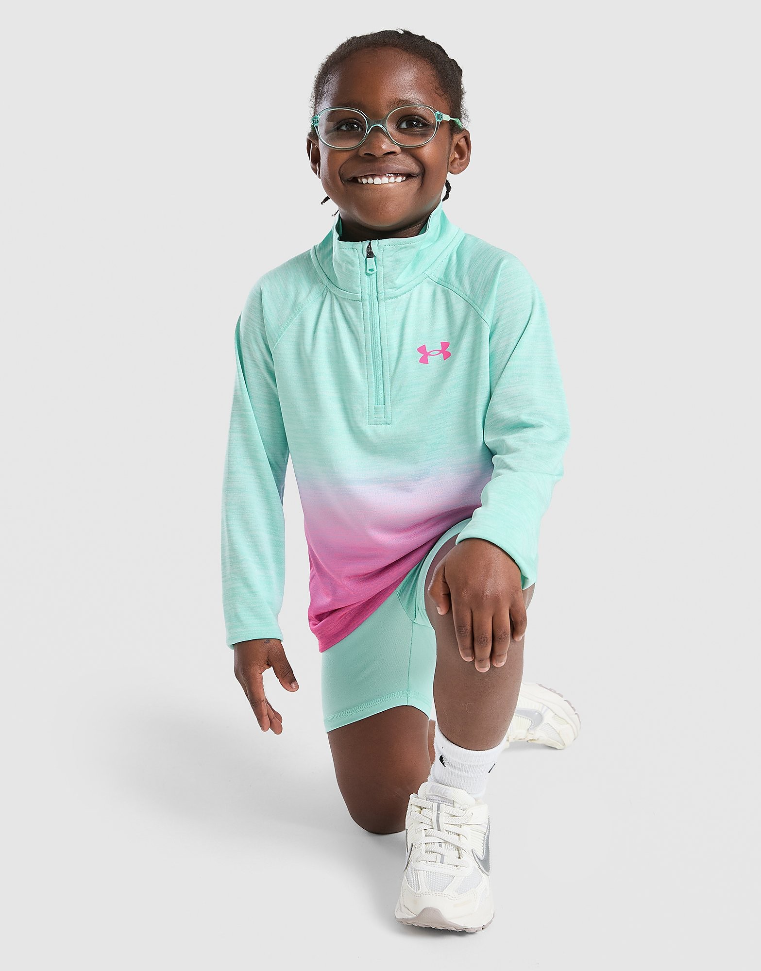 Completo Giacca 1/4 Zip/Pantaloncino Fade Ragazza Bambino - Blu, blu blu Bambino taglia 6-7Y
