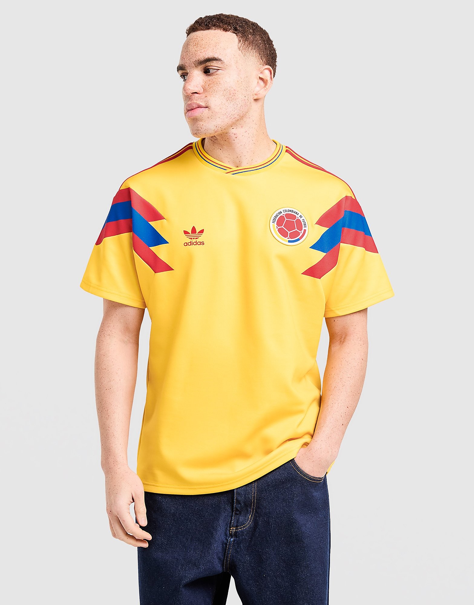 adidas Originals Colombia '90 #10 Retro Home Shirt Jaune Jaune