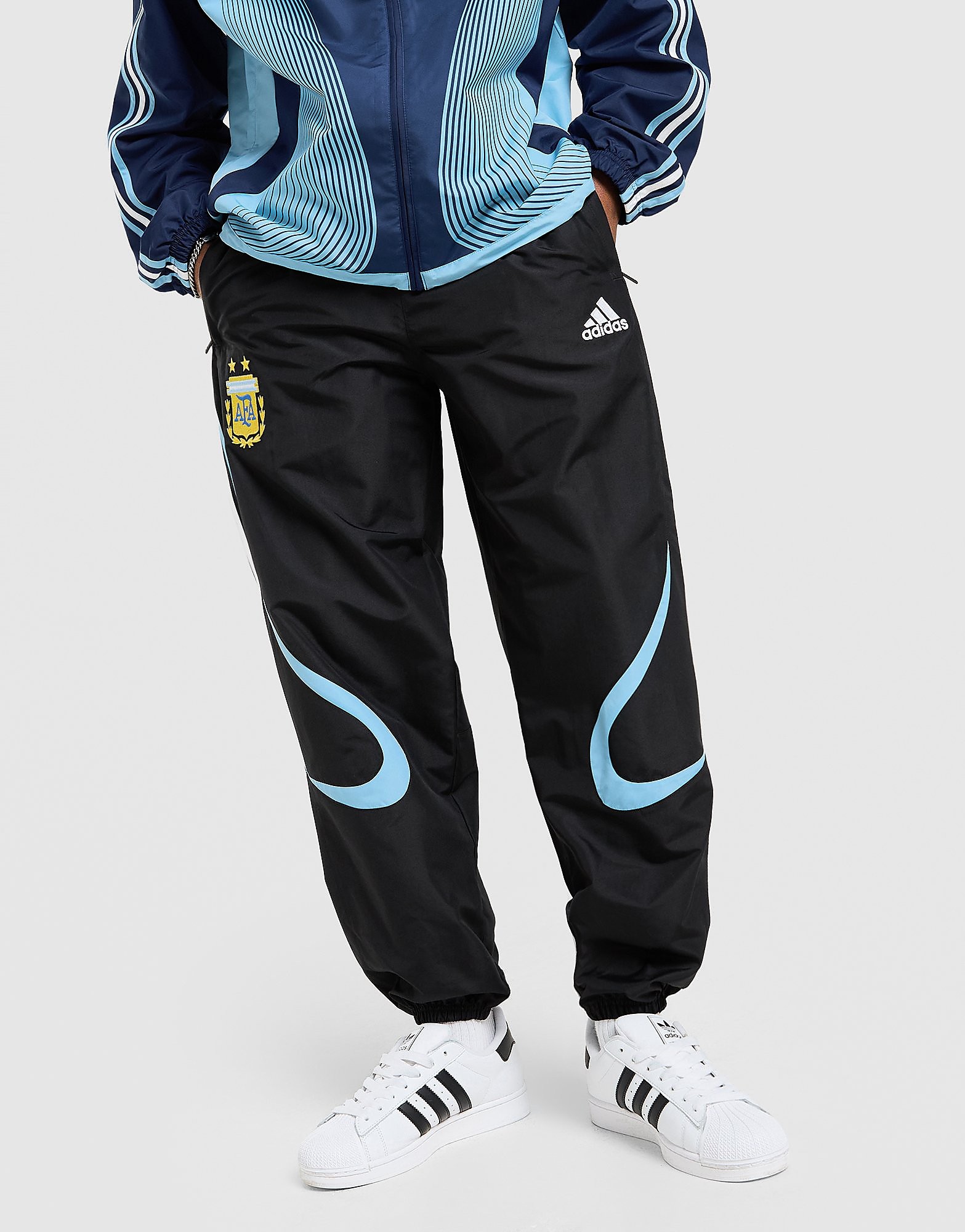 adidas Pantaloni Track Retro Argentina 2006, nero