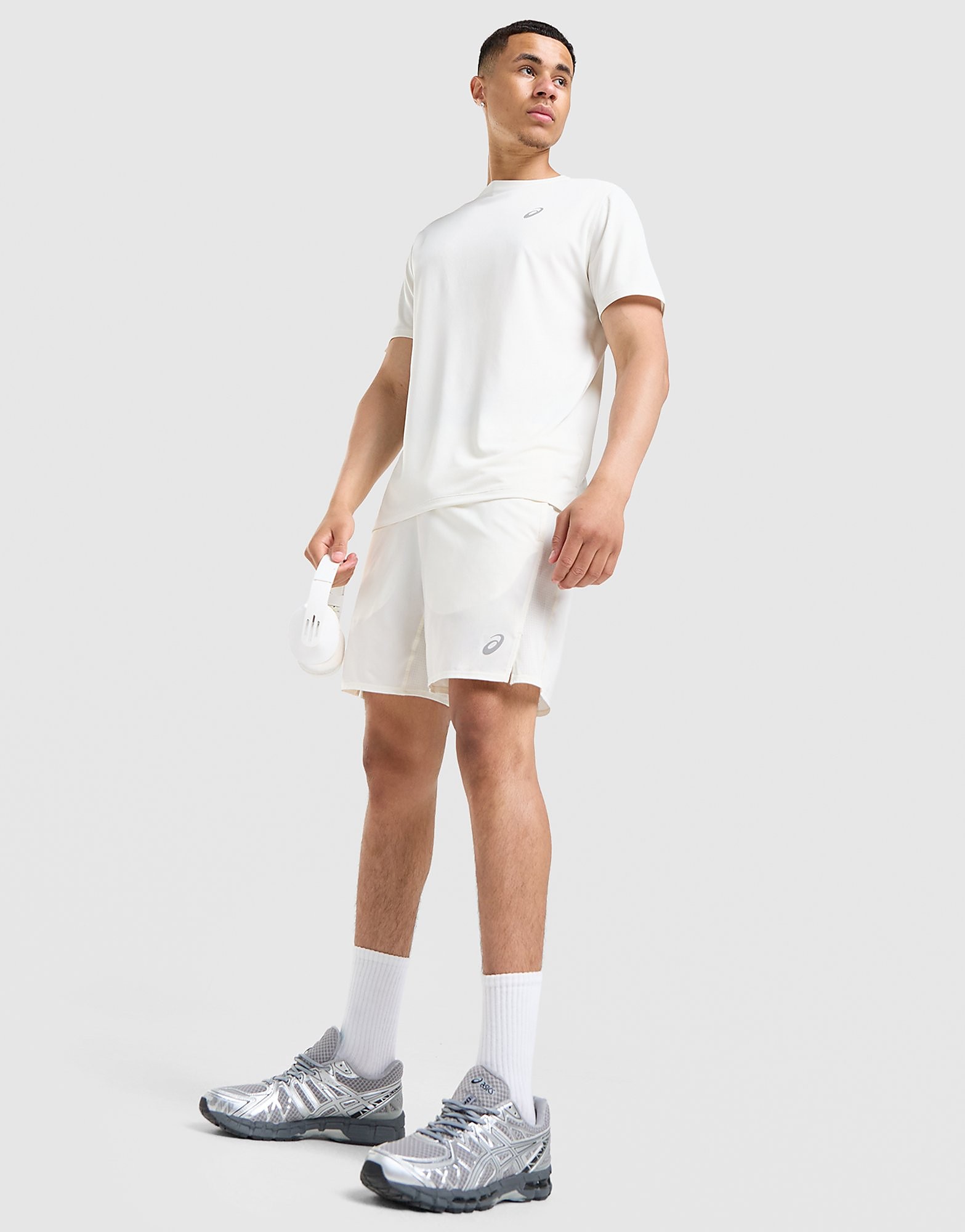 Core Colour Block 7" Shorts - Herren, Cremefarben - male - Size: XL