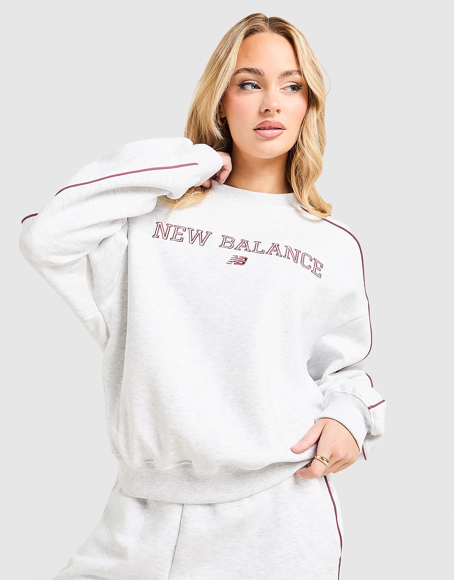 New Balance Felpa Girocollo Outline, grigio