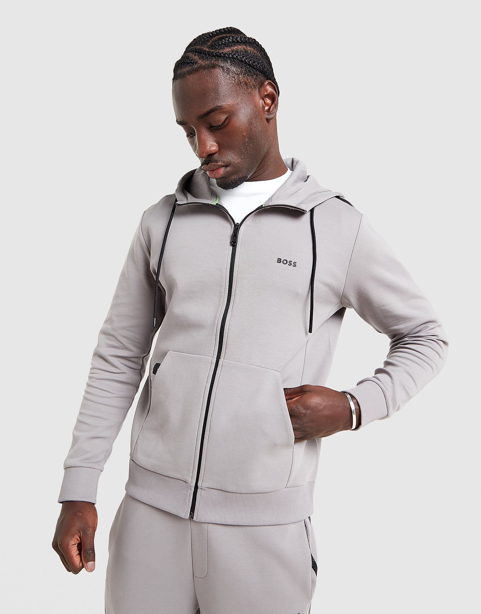 BOSS Sweat à capuche zippé Saggy - vue 1