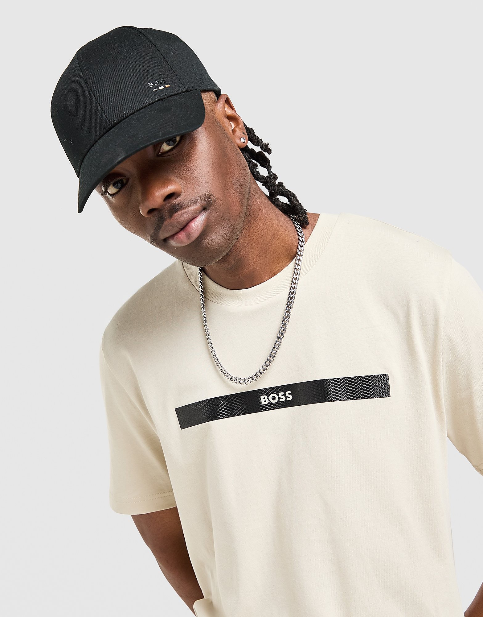 BOSS Chest Tape T-Shirt, beige