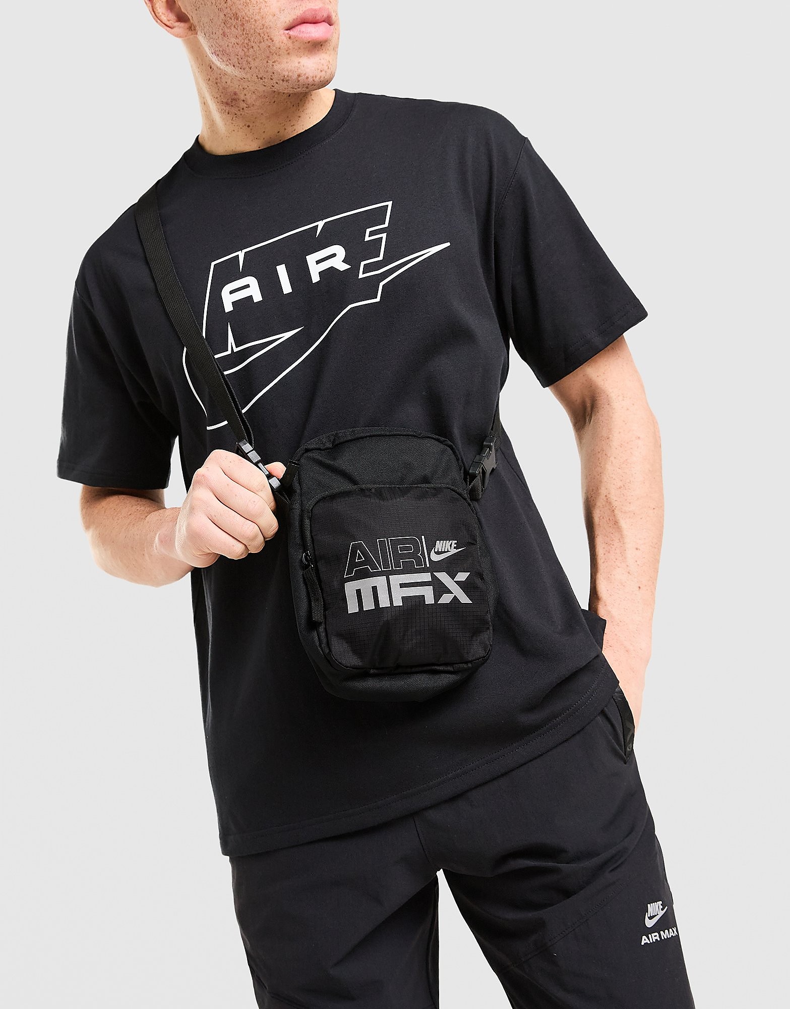 Air Max Reflective Logo Crossbody Bag - Herren, Schwarz - male - Size: One Size