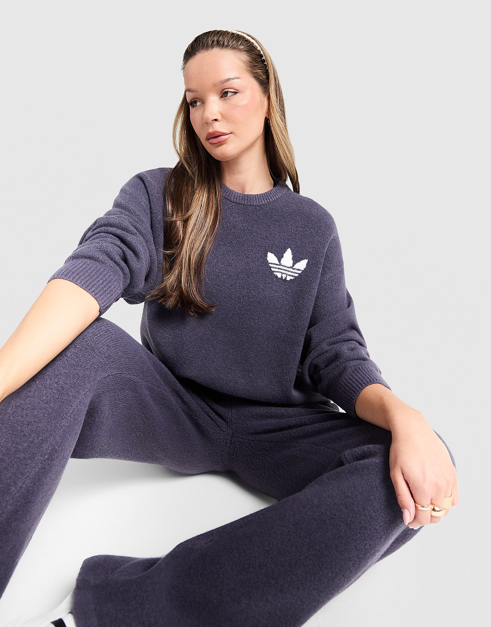 adidas Originals Trefoil Knit Crew Sweatshirt Active Active - vue 3
