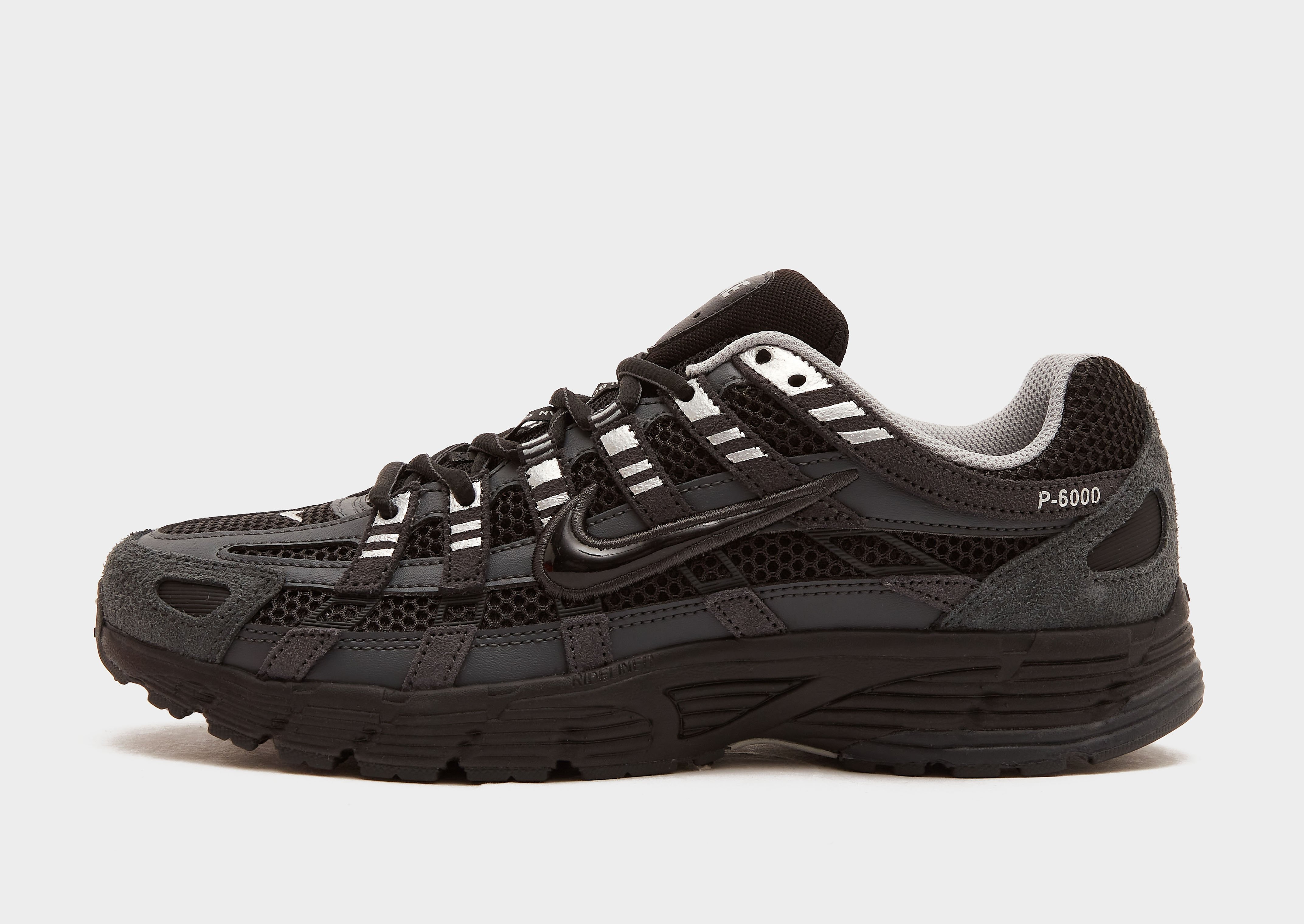 Nike P-6000 herensneaker zilver, zwart en grijs