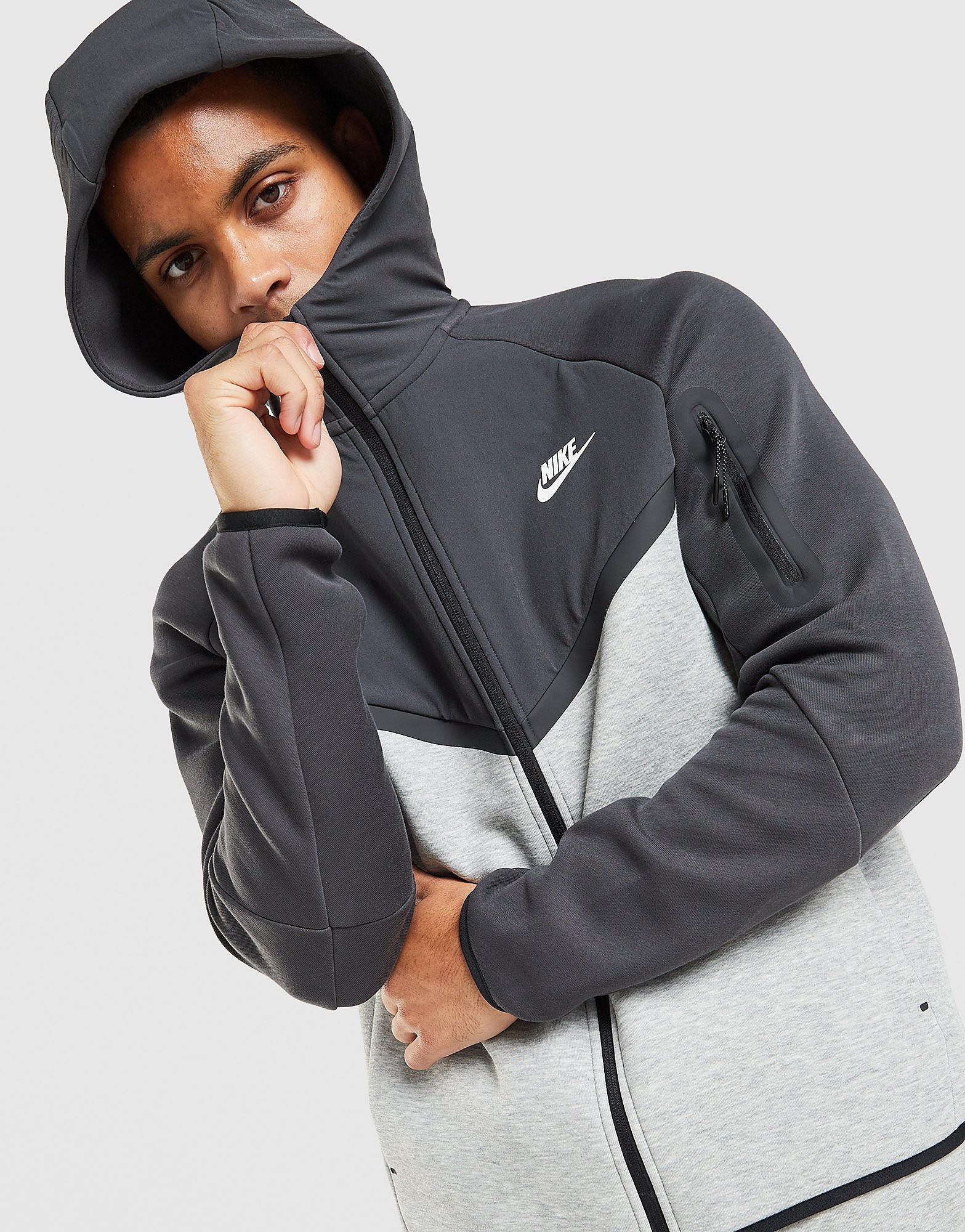 Nike Sweat à capuche zippé Tech Mix