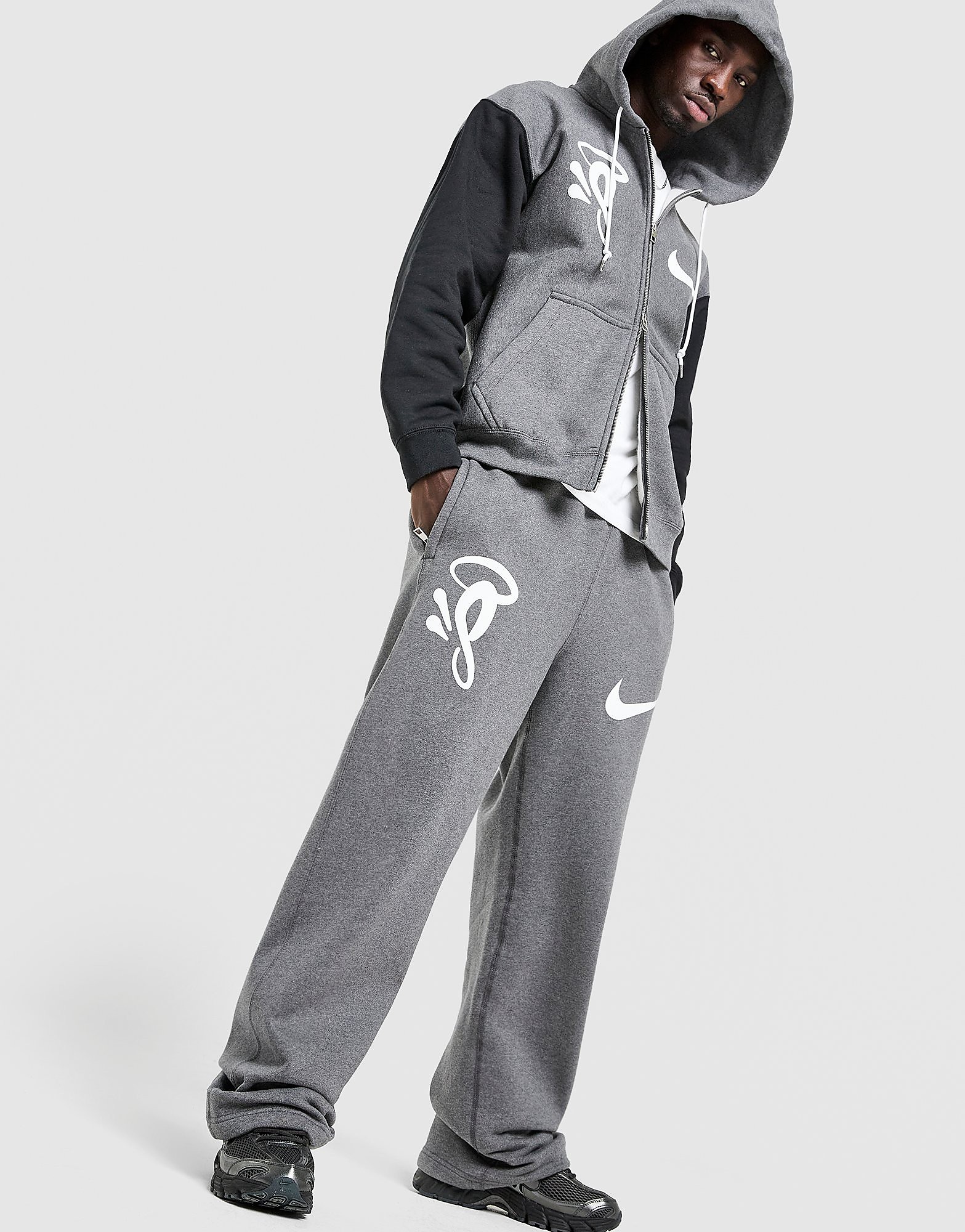 X Syna Solo Swoosh Fleece Joggers - Herren, Grau - male - Size: M