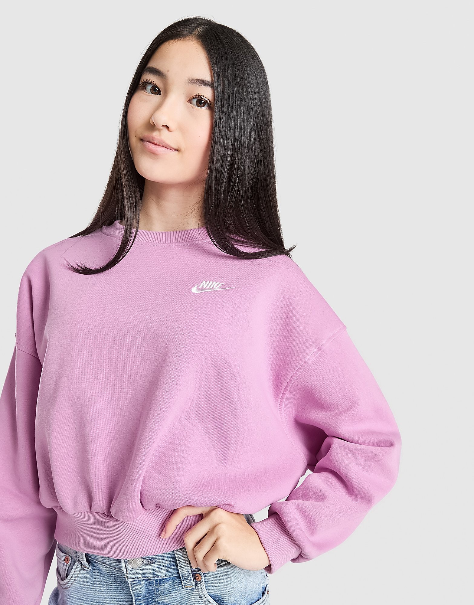 Nike Girls' Club Crop Crew Sweatshirt Junior - vue 1