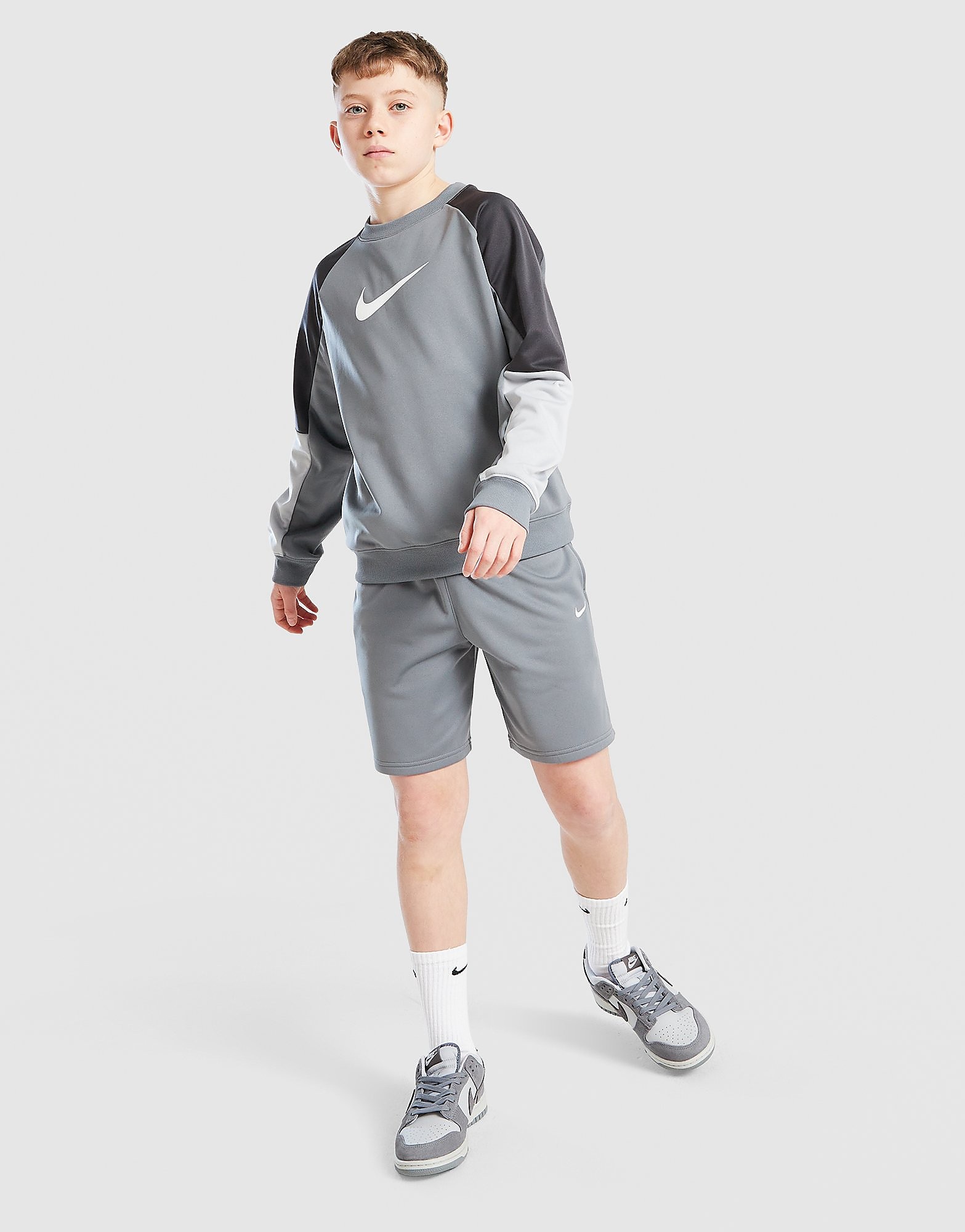 Nike Poly Crew SweatshirtShorts Set Junior