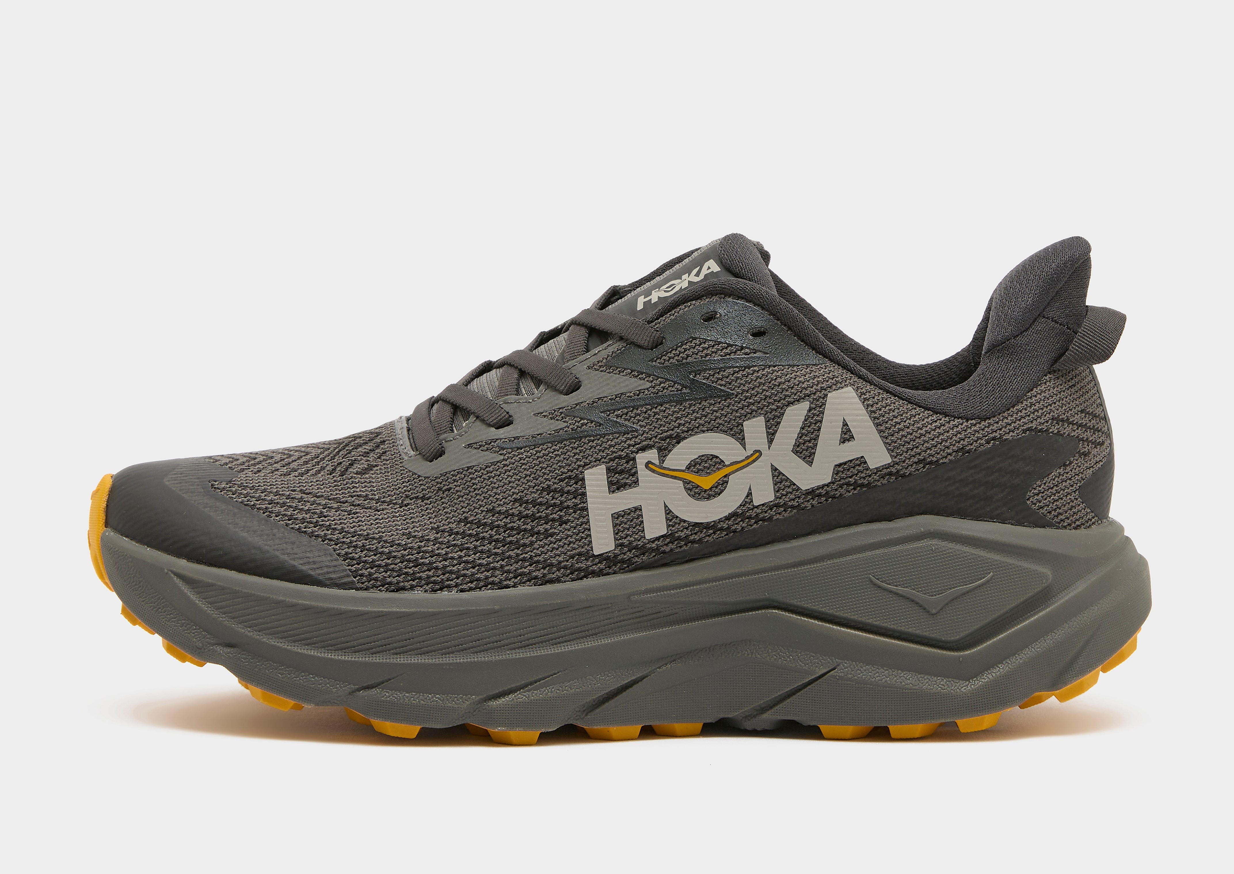 HOKA herensneaker grijs en geel