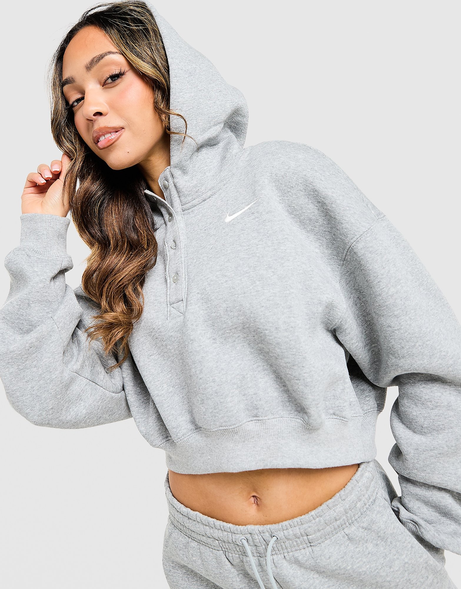 Nike Sweat à capuche Crop Phoenix Henley