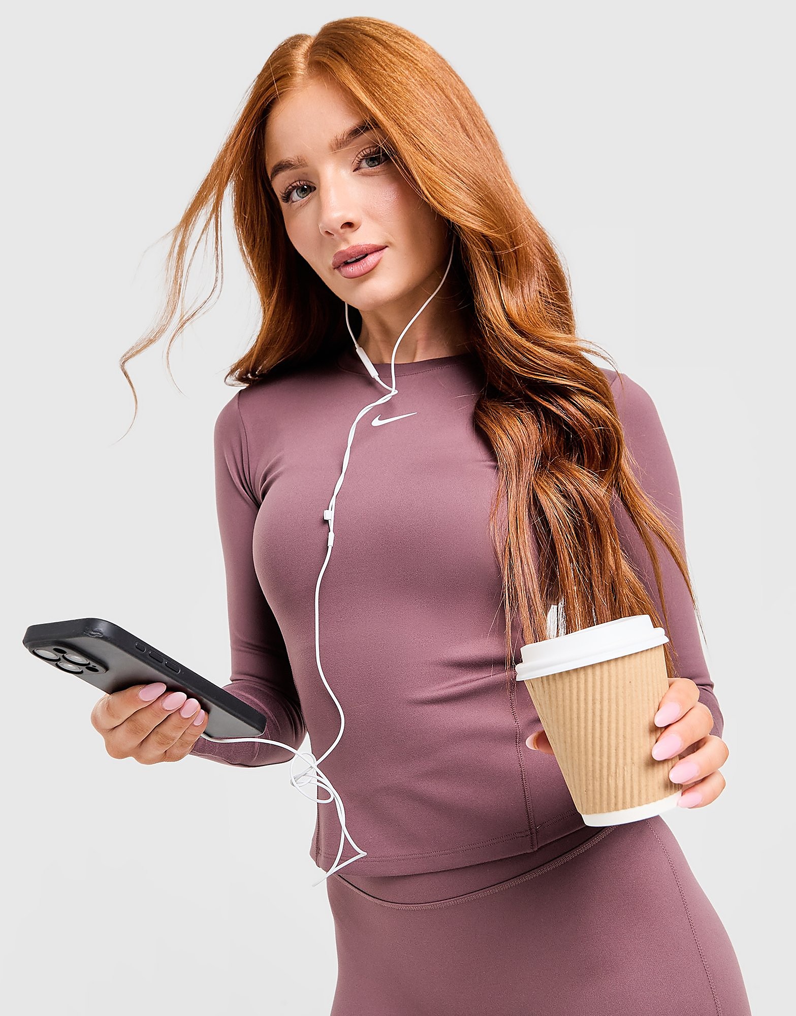 Nike Maglia Maniche Lunghe Training One, viola