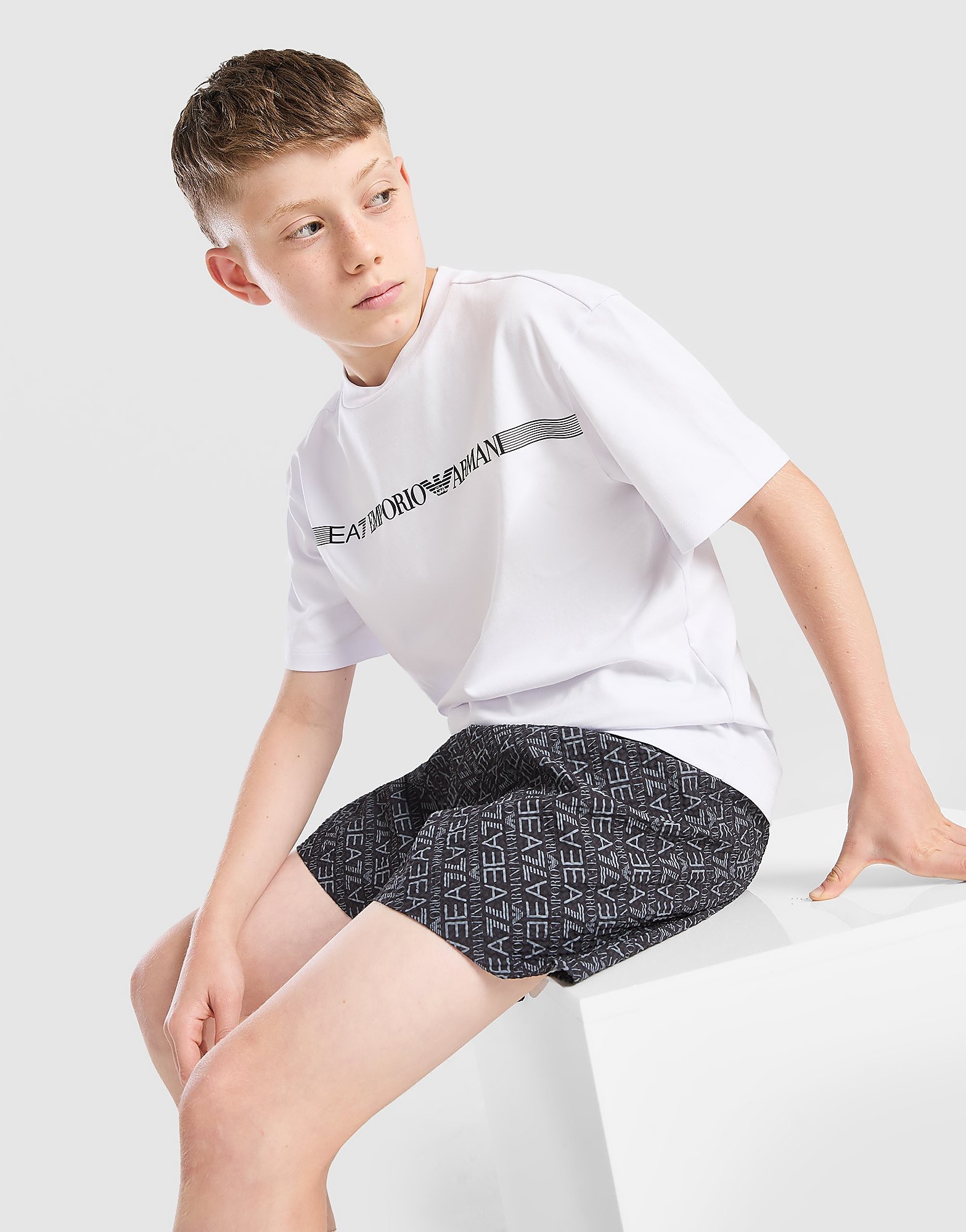 Graphic Monogram Swim Shorts Junior - Nero, nero nero Bambino taglia 10Y