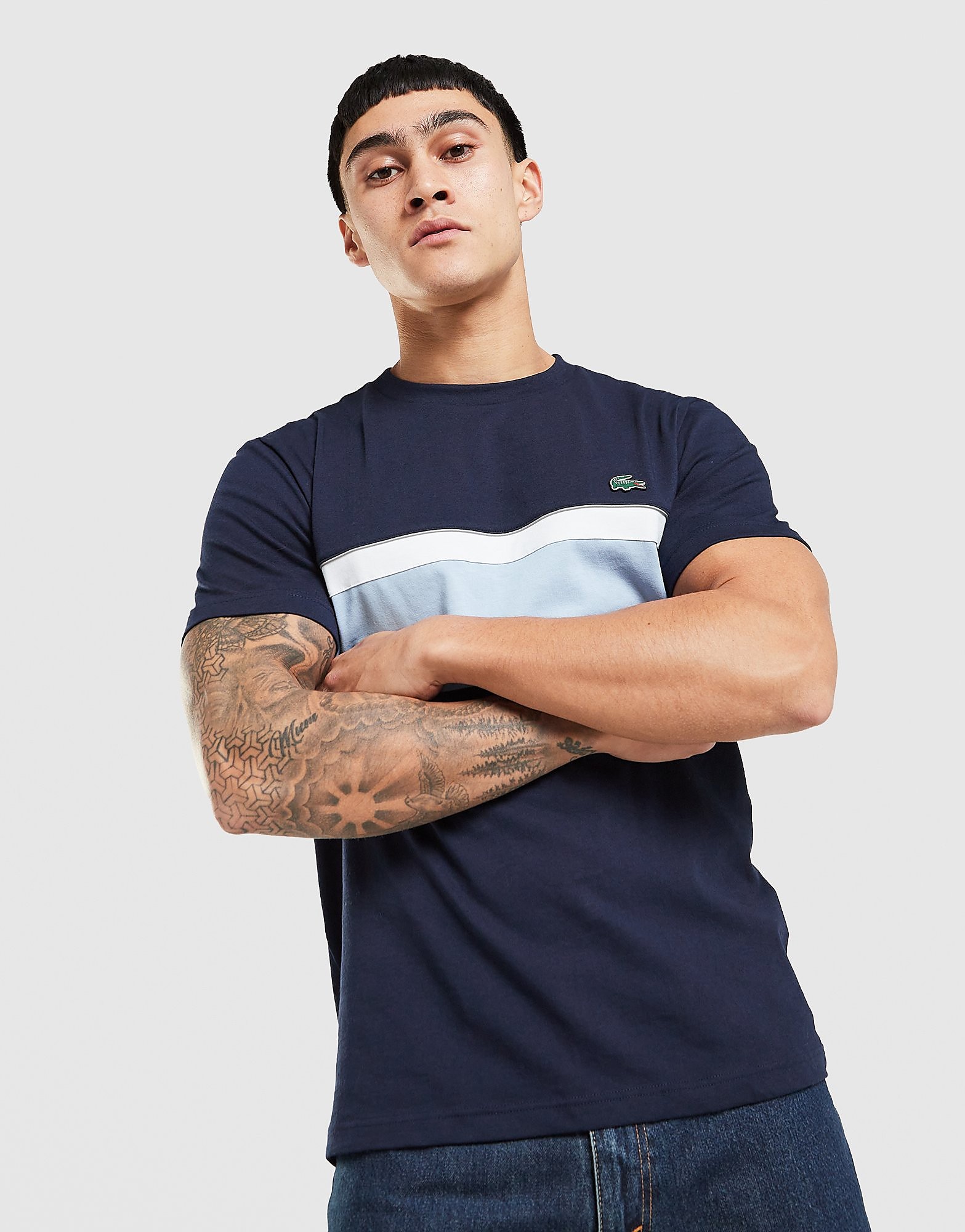 Lacoste Reflective Piping Colour Block T Shirt