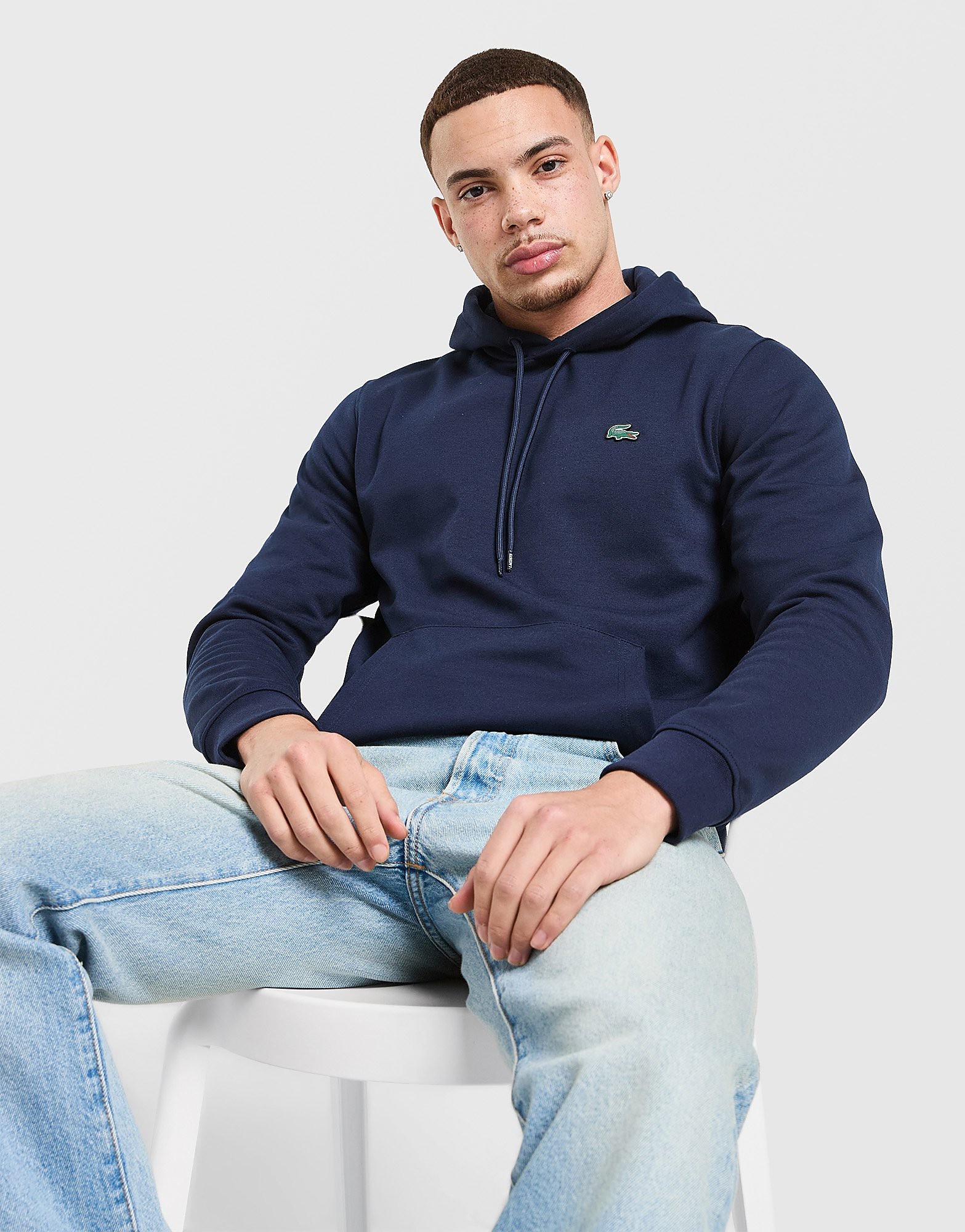 Lacoste Core Fleece Overhead Hoodie, Blu